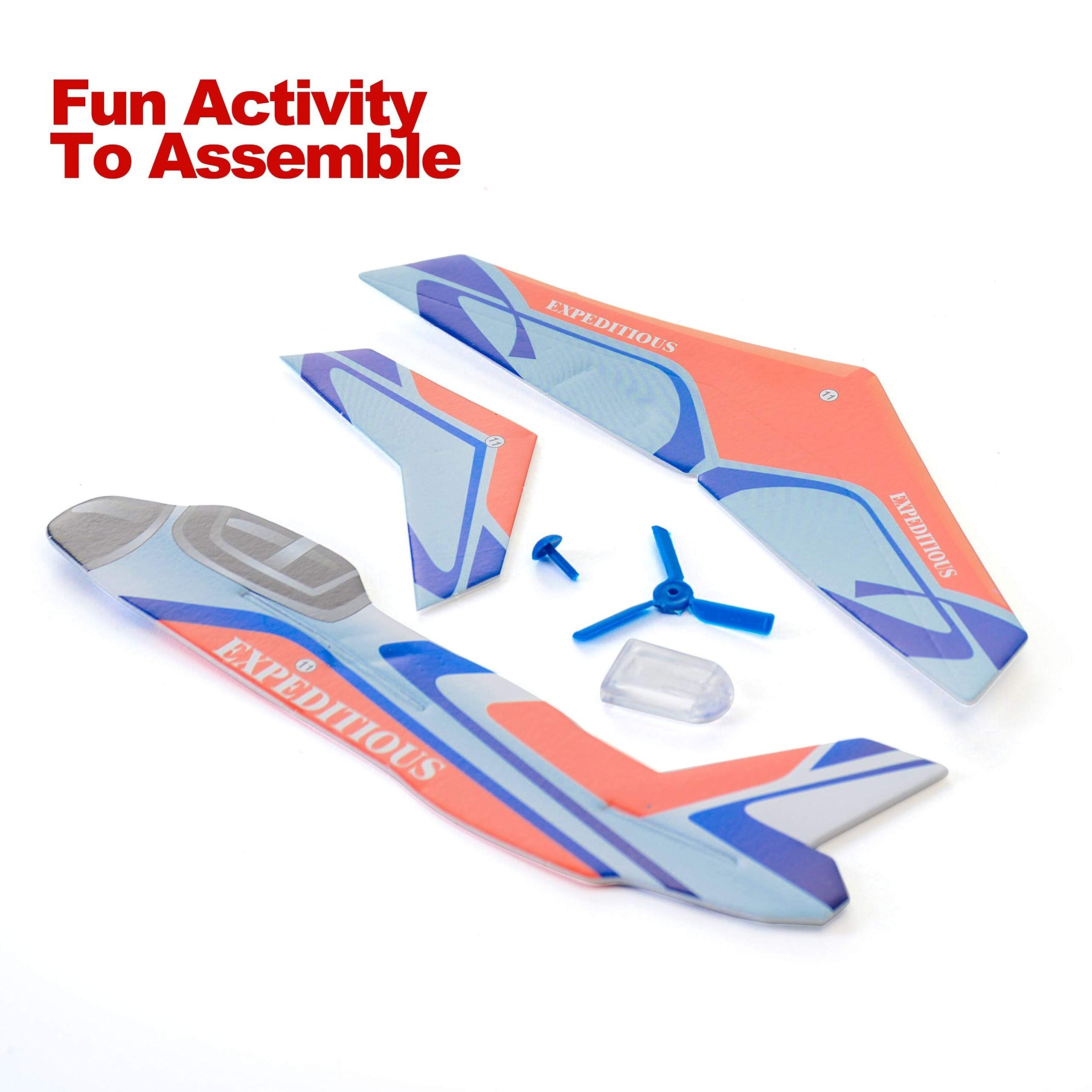 Prextex 25 Pack Large 8'' Flying Foam Outdoor Outside Glider Planes Toys for Boy, and Kids Ages 4-8 5 8-10 Years Old - Great Plane Birthday Gift - Party Favor DIY Take Apart Airplane Gliders