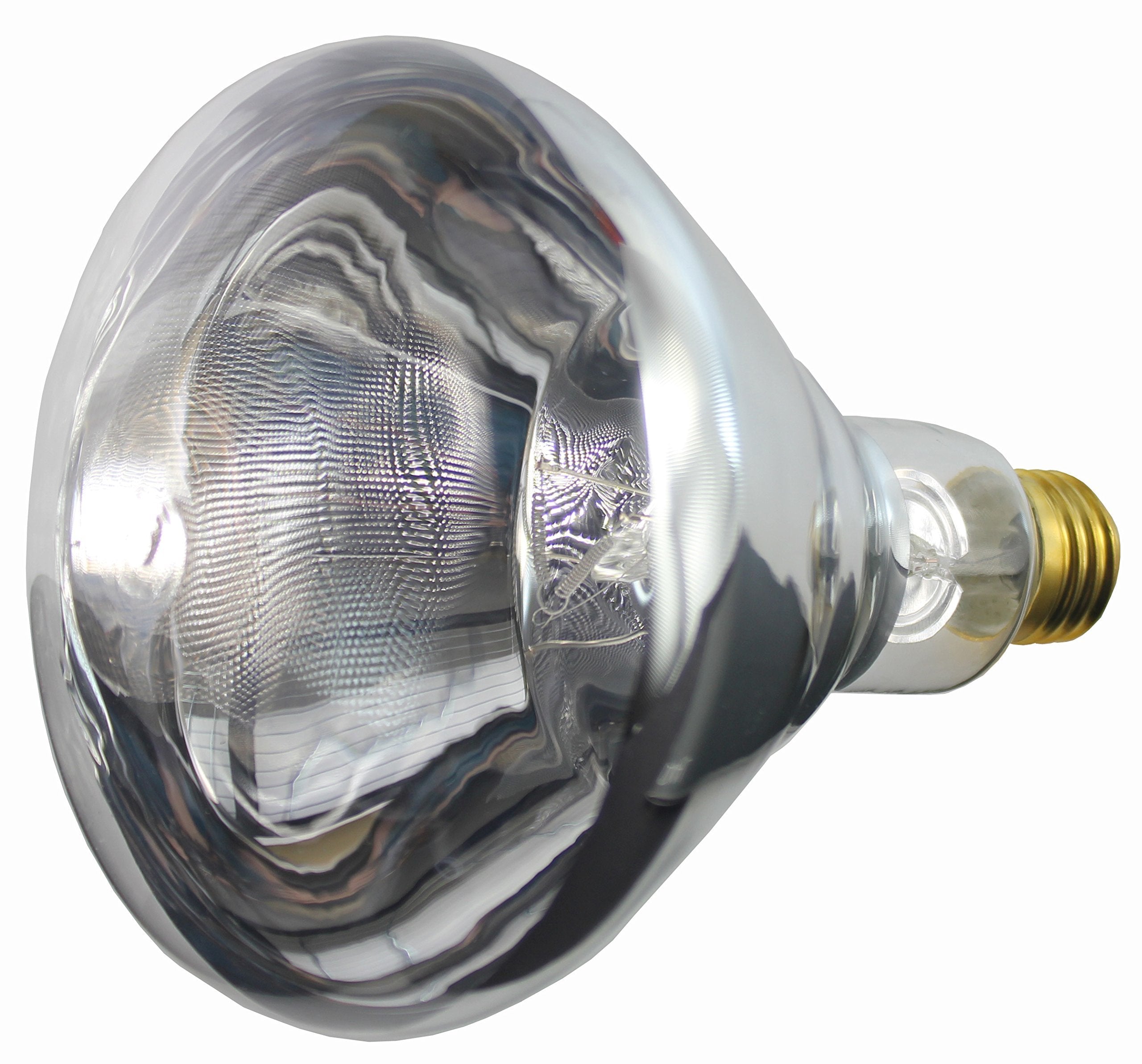 BR40 Infrared Reflector HEAT Lamp Clear Finish Medium Brass Base 250-Watt 120-Volt
