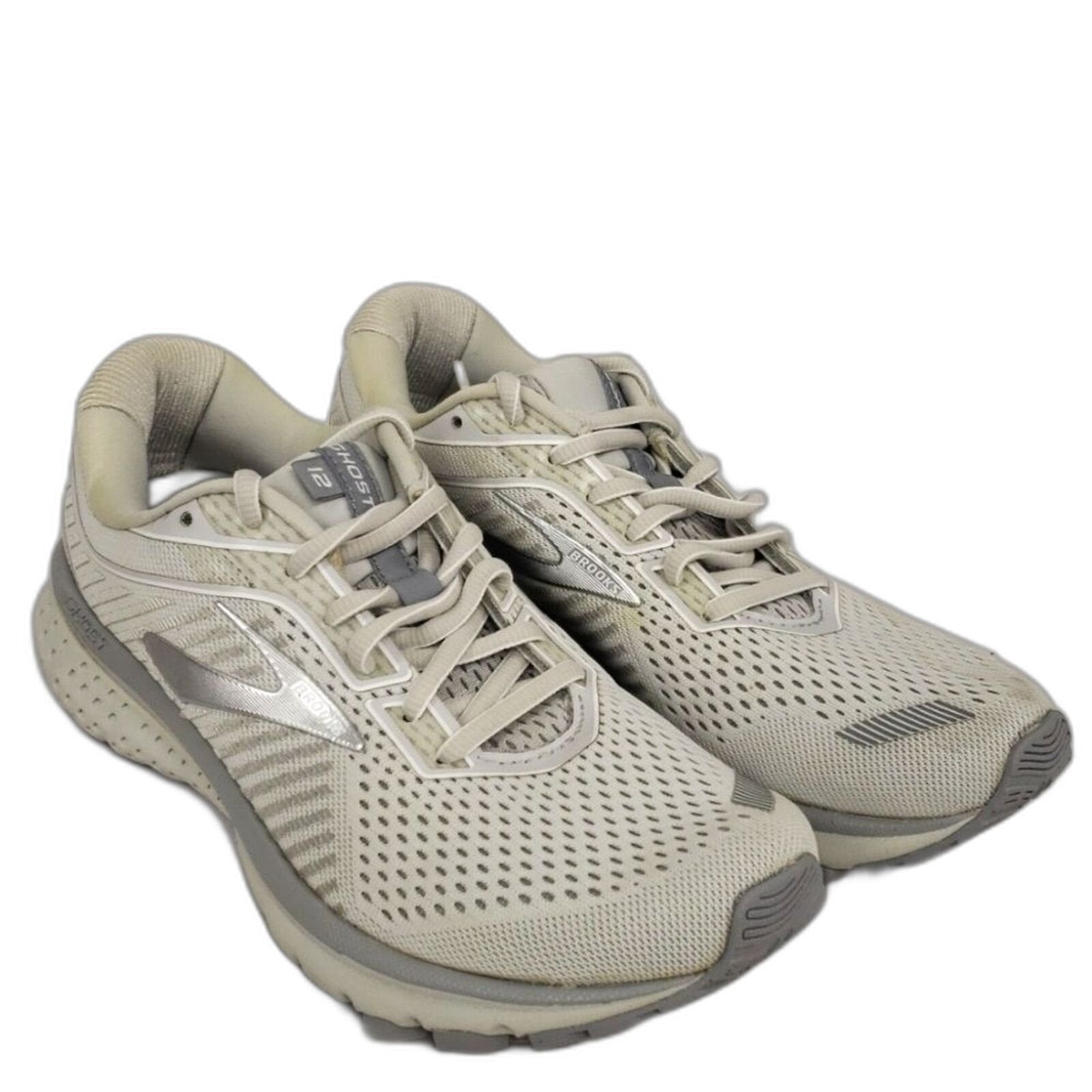Brooks Womens Ghost 12 Running Shoe Light Gray 8.5 US