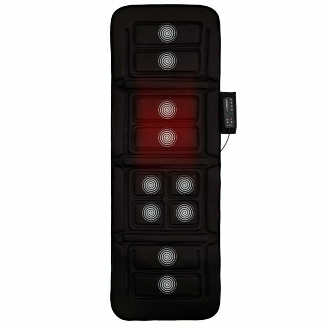 Belmint BEL-MAT-BK-C 10-Motor Full Body Plush Massage Mat