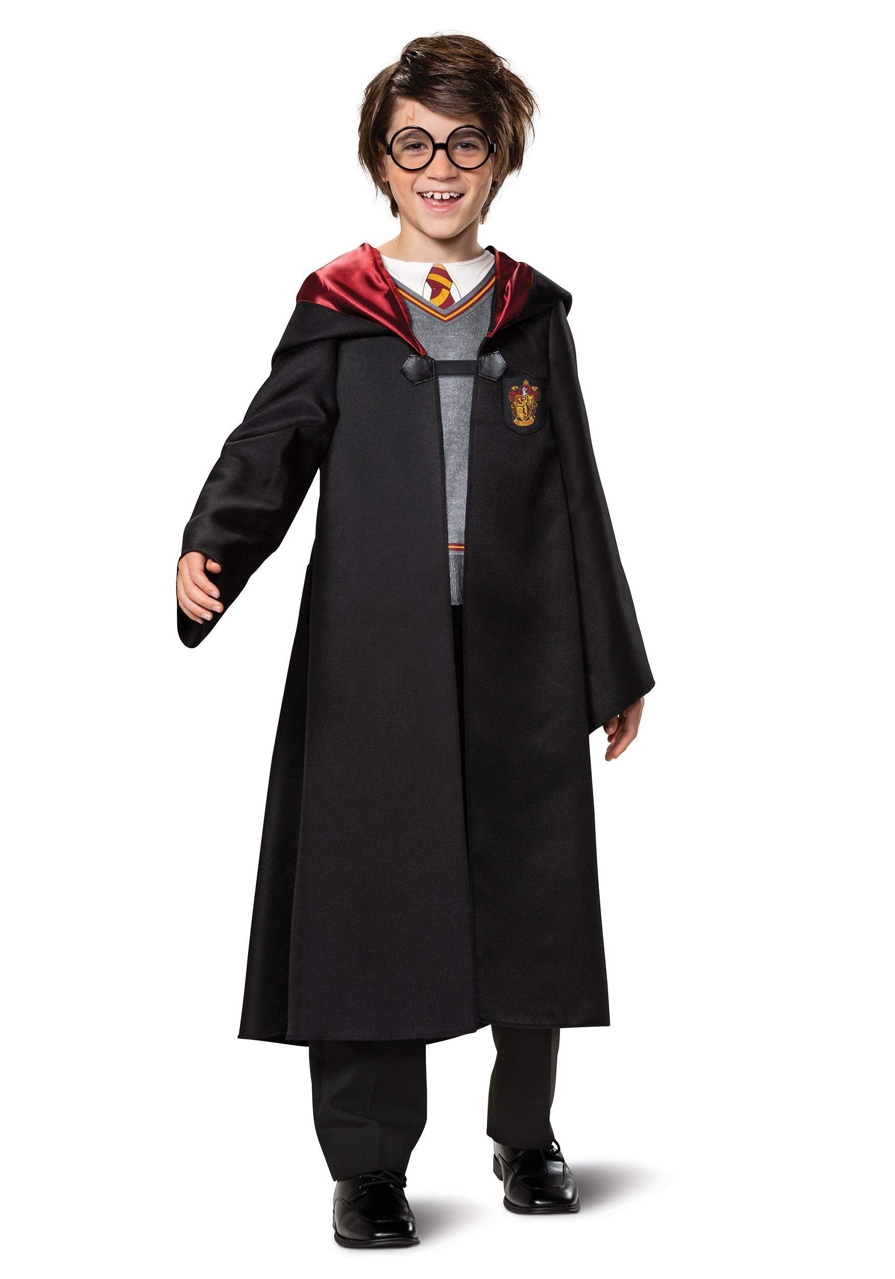 Harry Potter Kids Costume Classic Boys Outfit Black & Red - Size Large (10-12)