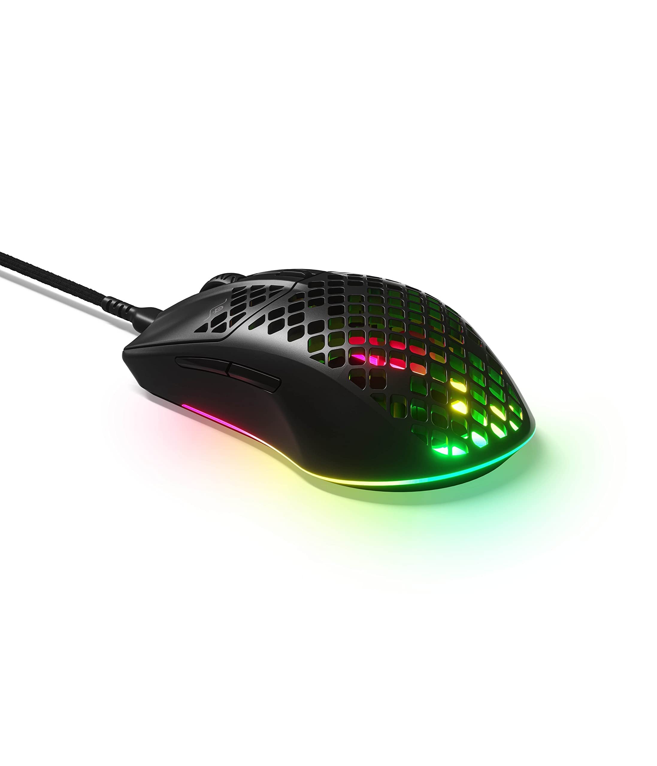 SteelSeries Aerox 3 - Super Light Gaming Mouse - 8,500 CPI TrueMove Core Optical Sensor - Ultra-Lightweight 59g Water Resistant Design - Universal USB-C connectivity - Onyx (Renewed)