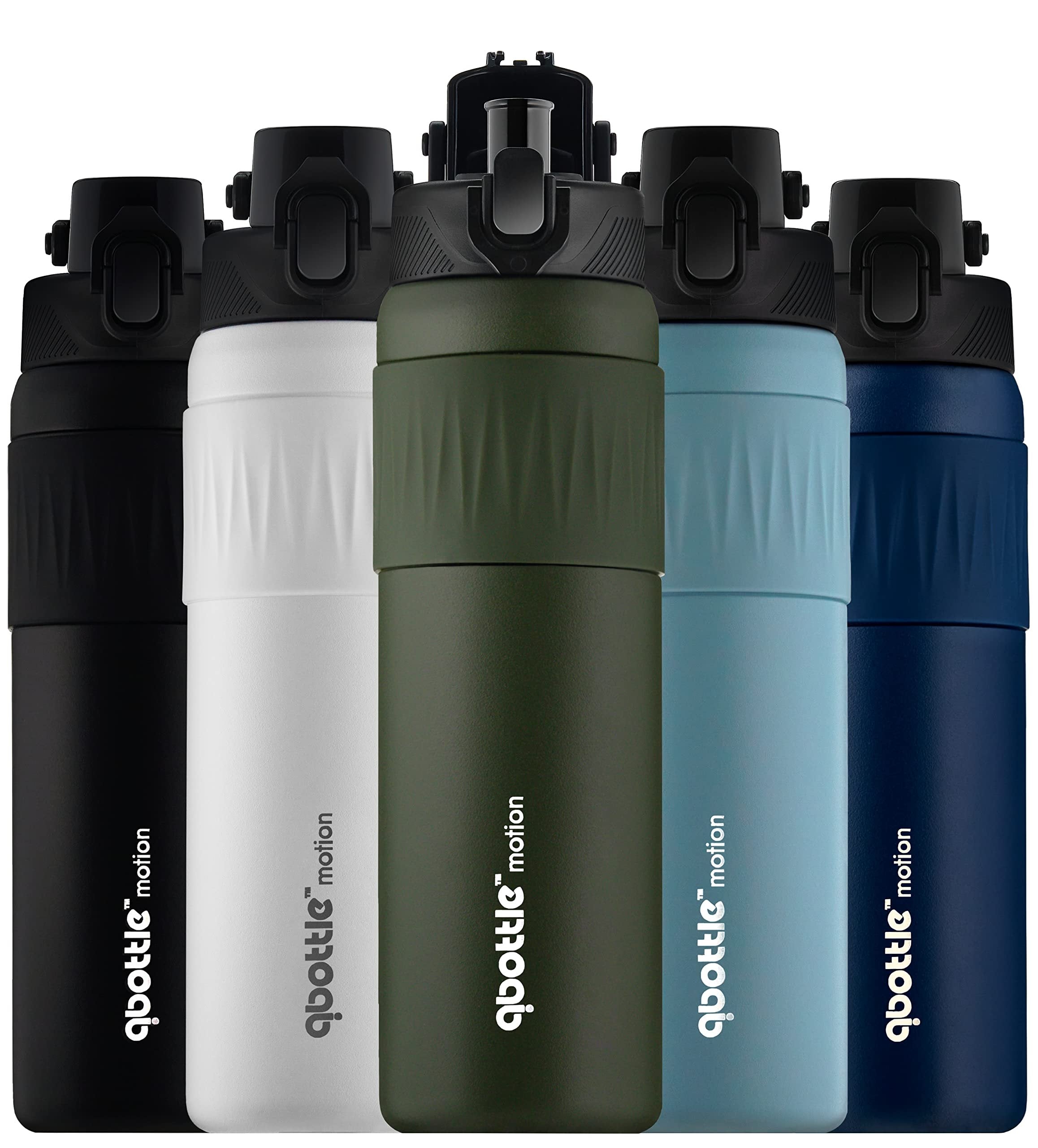 qbottle Insulated Water Bottles with Spout Lid - Stainless Steel Water Bottle - Leak Proof Metal Water Bottle - No Sweat - Reusable - Forest Green, 23.6 oz