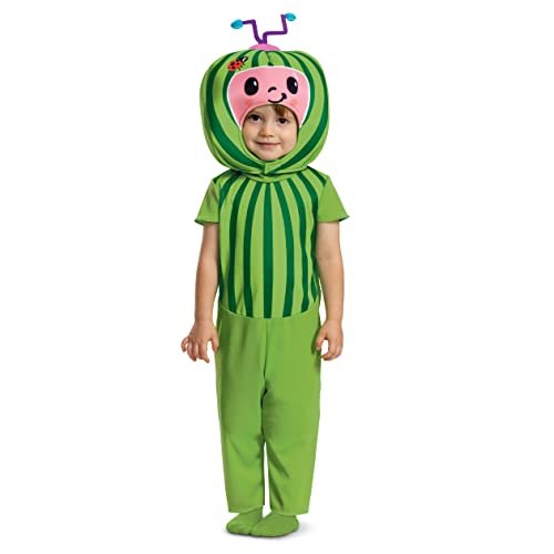 Disguise Cocomelon Costume for Kids, Official Cocomelon Costume Watermelon Headpiece, Toddler Size Medium (3T-4T)