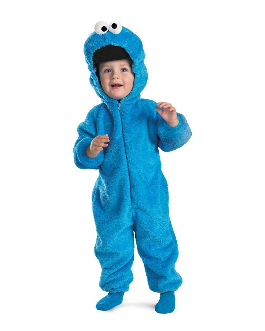 Disguise Cookie Monster Deluxe Two-Sided Plush Jumpsuit Costume - Small (2T)