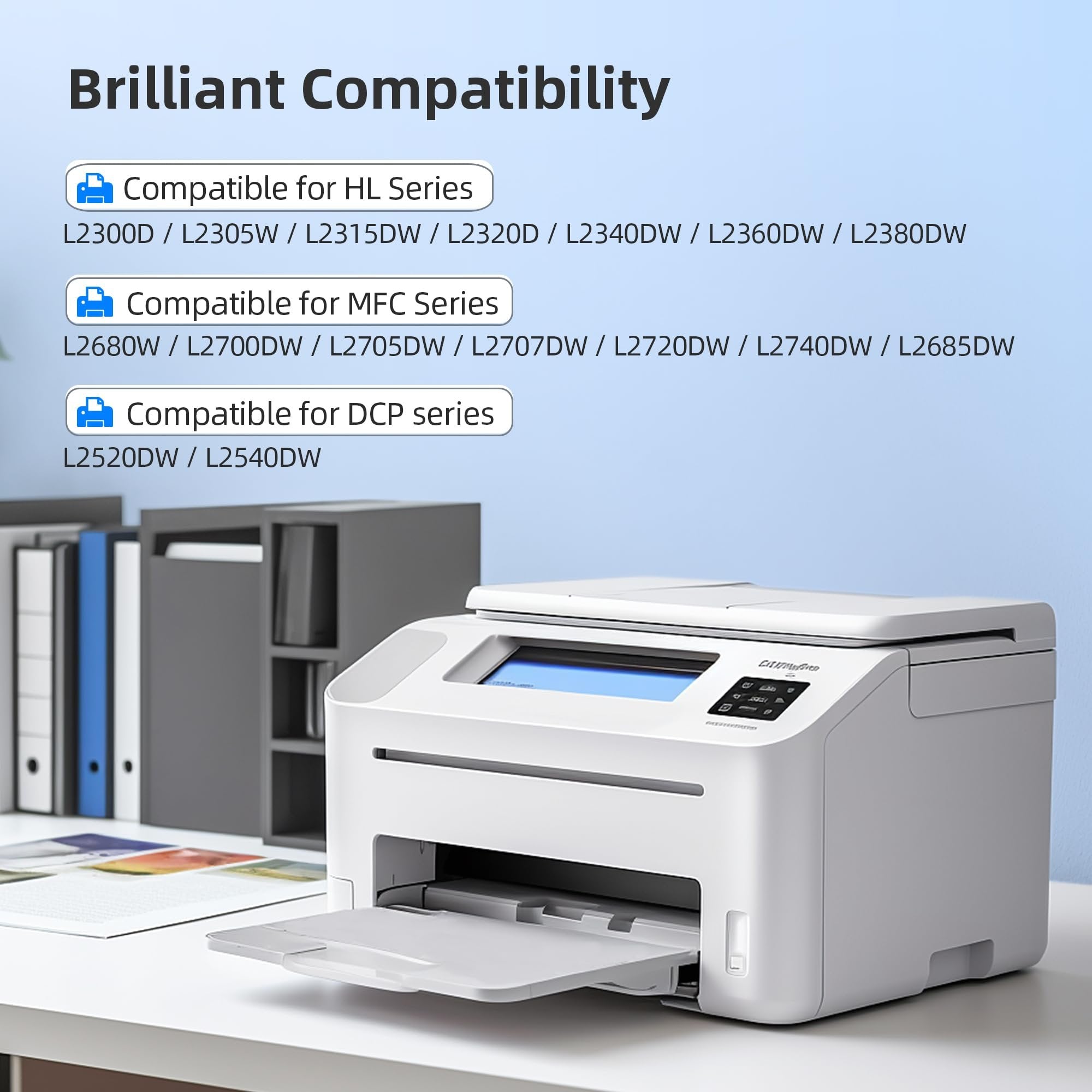 TN660 Toner Cartridge Brother Printer - Replacement for Brother TN660 TN-660 TN630 TN-630 to Compatible with HL-L2300D HL-L2380DW HL-L2320D DCP-L2540DW HL-L2340DW HL-L2360DW HL-L2305W (2 Black)
