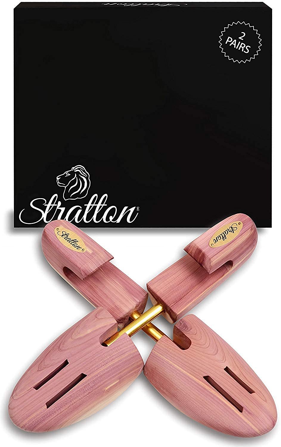 Stratton CEDAR SHOE TREE VALUE-PACK FOR MEN | GROWN IN USA | GREAT GIFT FOR MEN (Small (Fits Shoe Sizes 7-8.5), 2 PACK)