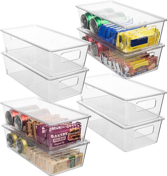ClearSpace Plastic Pantry Organization and Storage Bins With Lids – Perfect Kitchen Storage – Fridge, Refrigerator, Cabinet Organizers