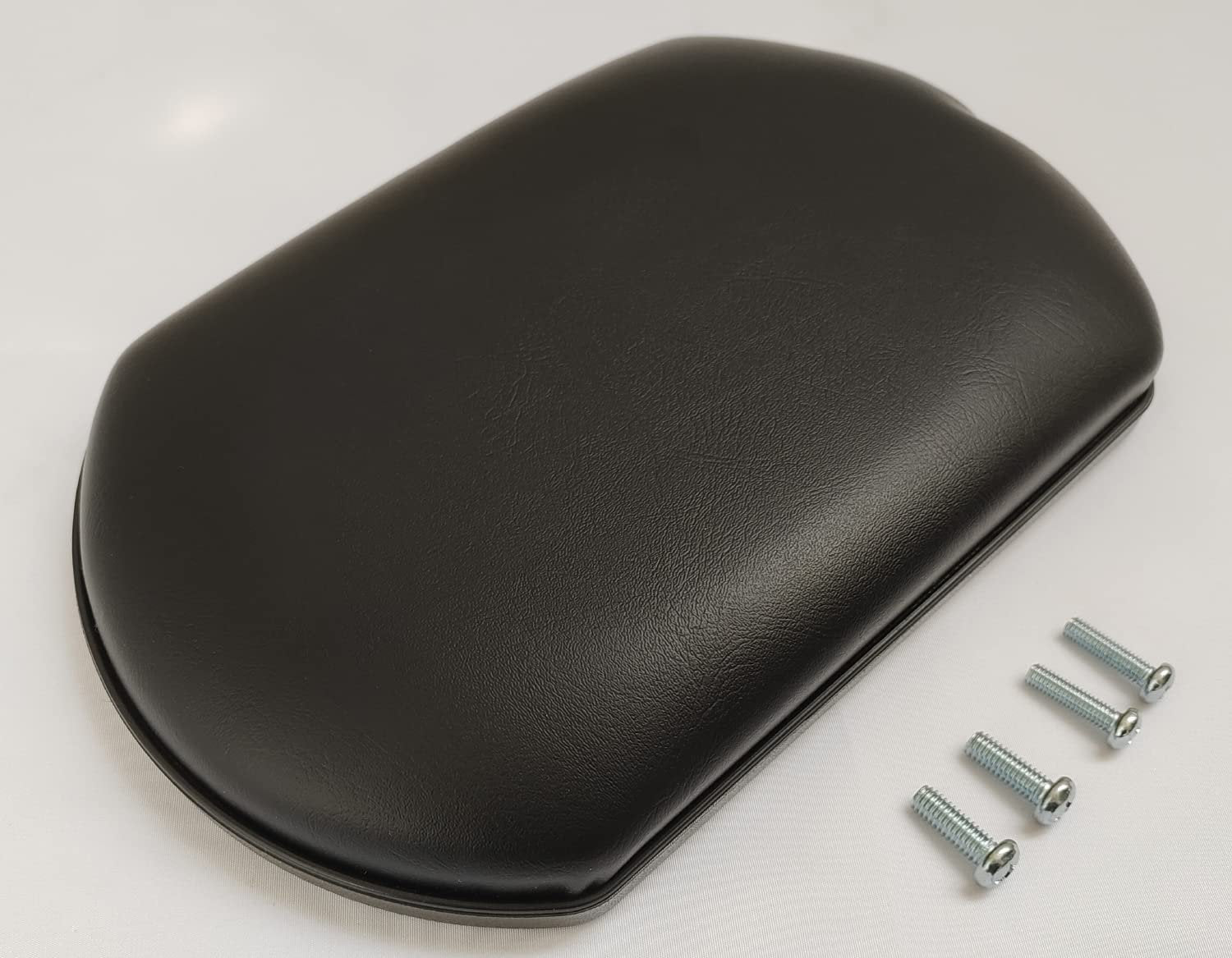 Universal Wheelchair Calf Pad w/Hardware, Wheelchair Elevating Leg Rest Black Calf Pad, Upholstered,Heavy Duty Wheelchair Parts Calf Pad,Vinyl Calf Pad, (1Ea,Black)