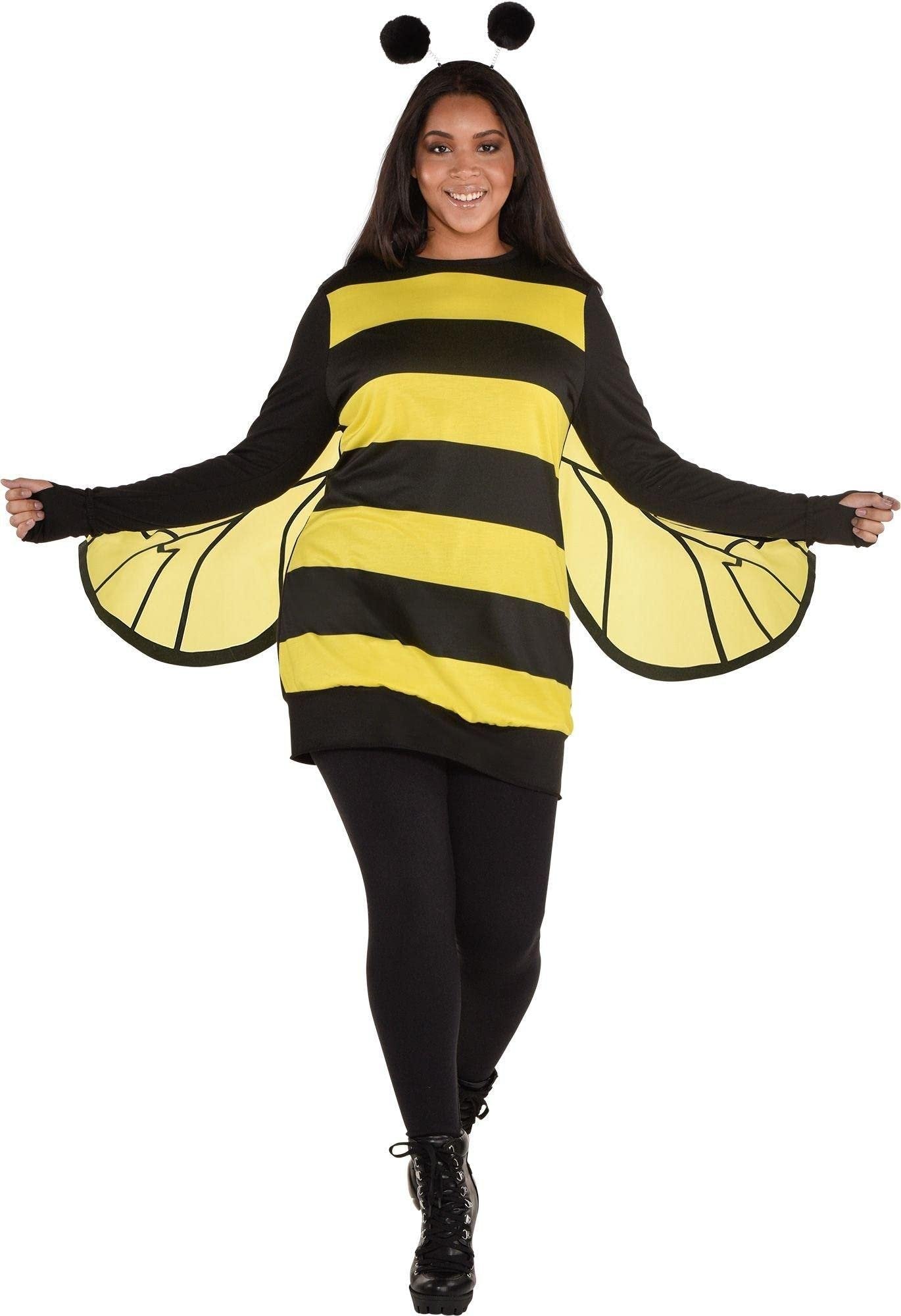 Amscan Queen Bee, Black and Yellow, Plus XXL (18-20)