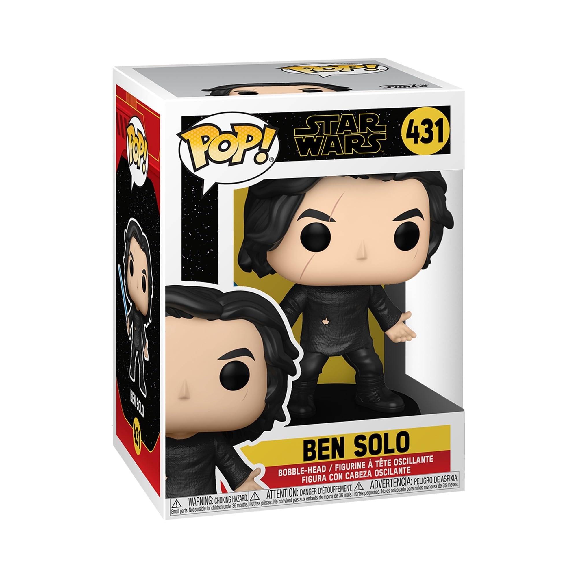 Funko POP Star Wars: Rise of Skywalker - Ben Solo with Blue Saber Vinyl Bobblehead, Multicolor, Standard (51480)