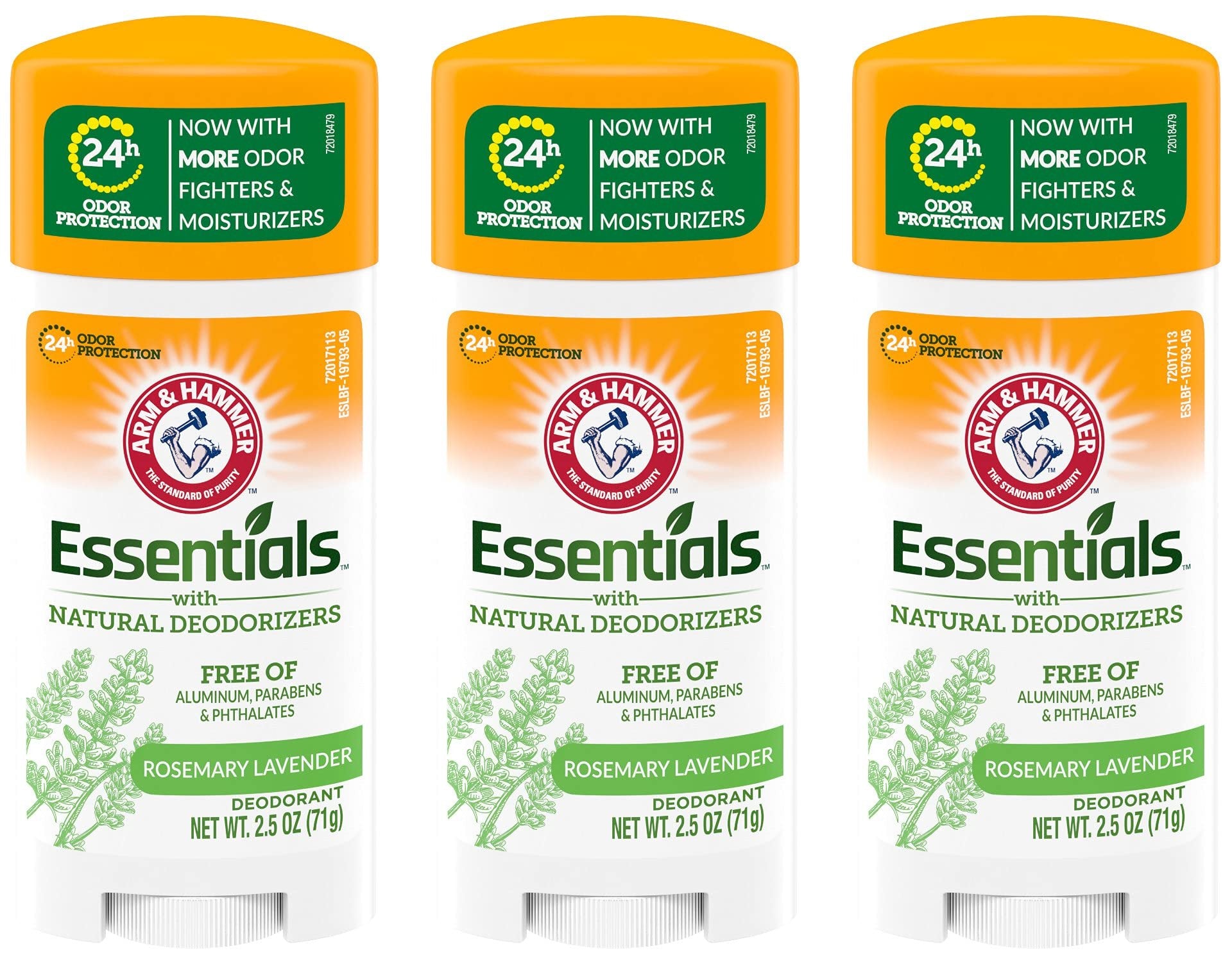 Arm & Hammer Essentials Deodorant Rosemary Lavender 2.5oz Pack of 3