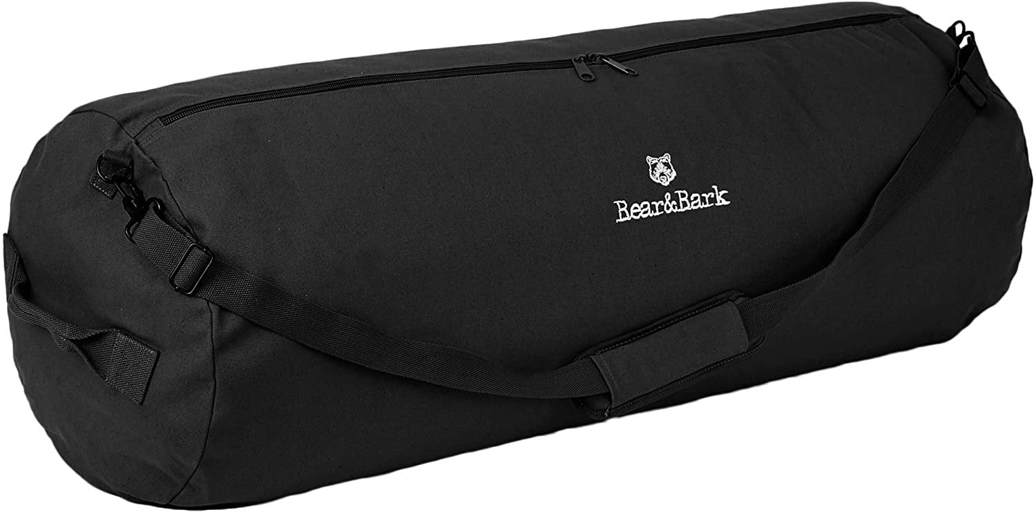 Green Canvas Duffel Bag 50x20 - Military Style Carryall for Men Women - Free Shipping