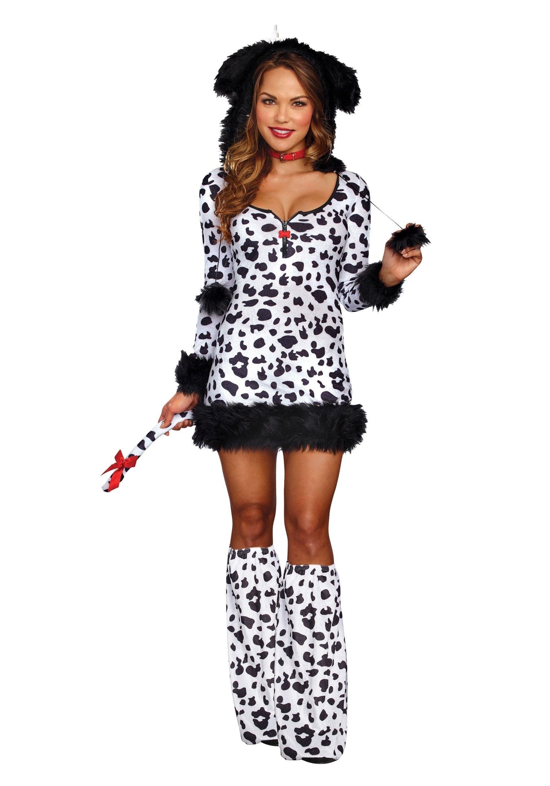 Dreamgirl Adult Dalmatian Costume, Womens Darling Dalmatian Halloween Costume - Medium