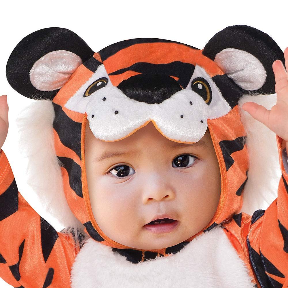 amscan Baby Tiny Tiger Costume, 6-12 Months, 1 Pc, Brown