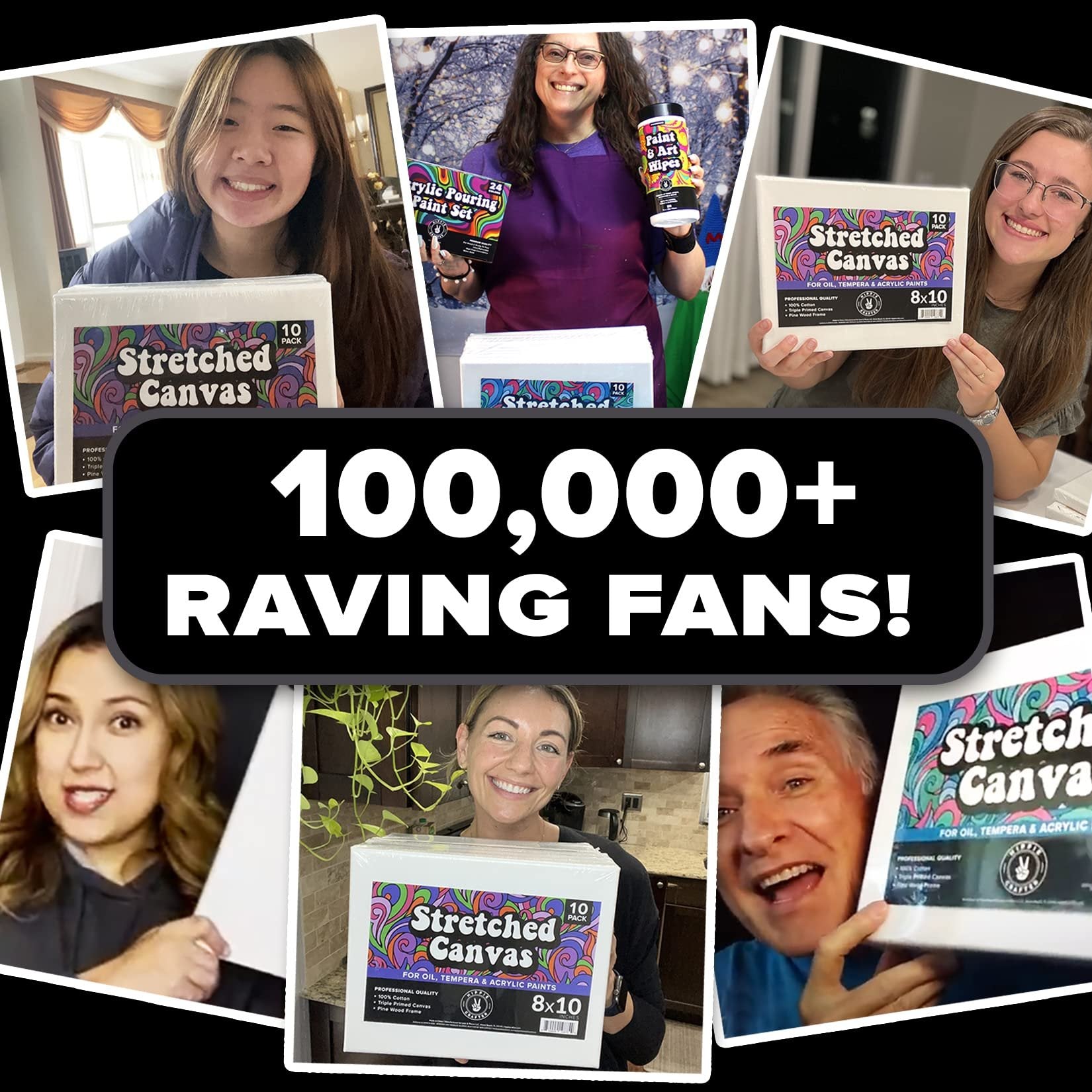 10 Pack Stretched Canvases for Painting 9x12 Blank Paint Canvases for Painting Supplies Painting Canvas Acrylic Paint, Oil Art Small Canvases for Painting Rectangle Art Canvases for Painting Bulk