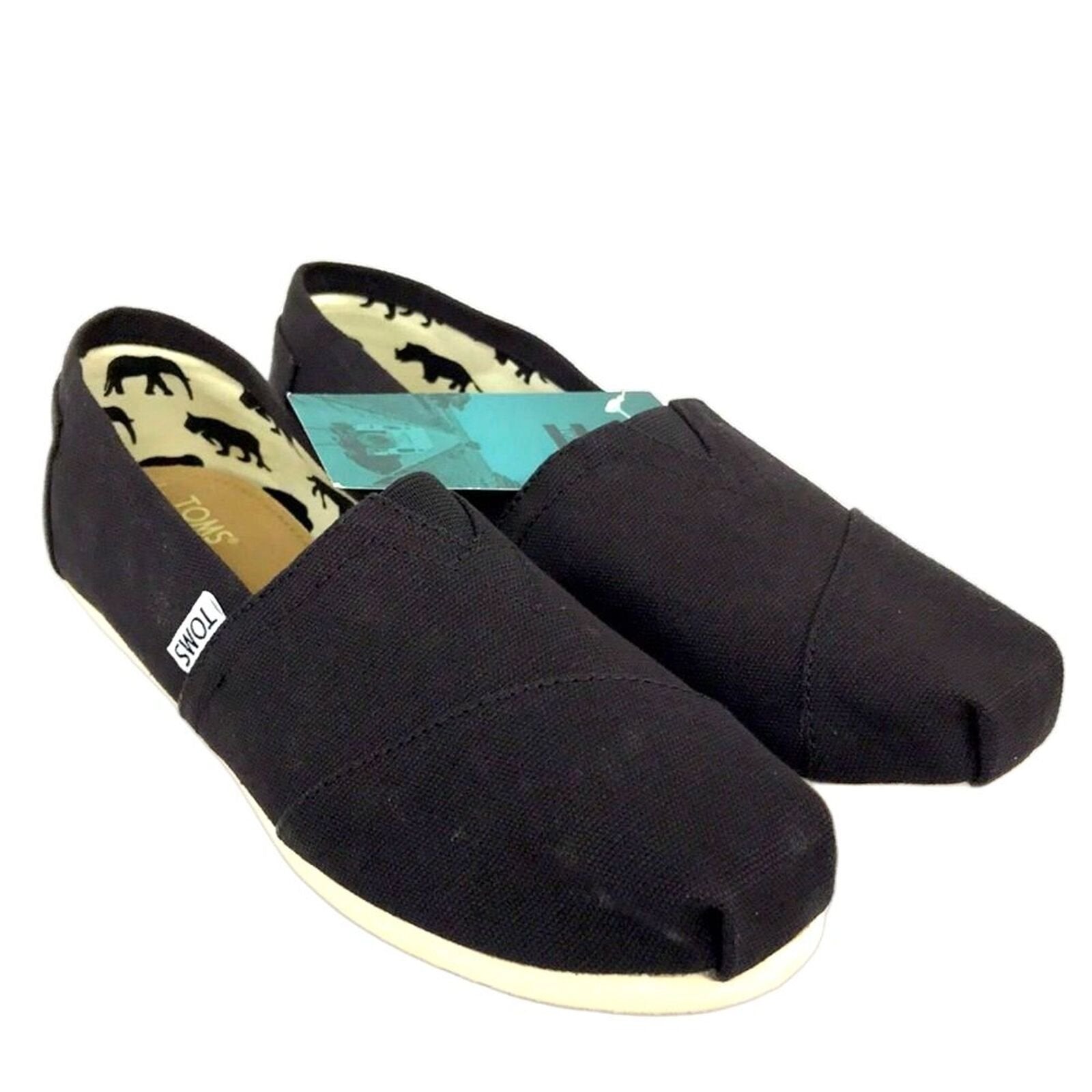TOMS Womens Classics Black Canvas 8 US