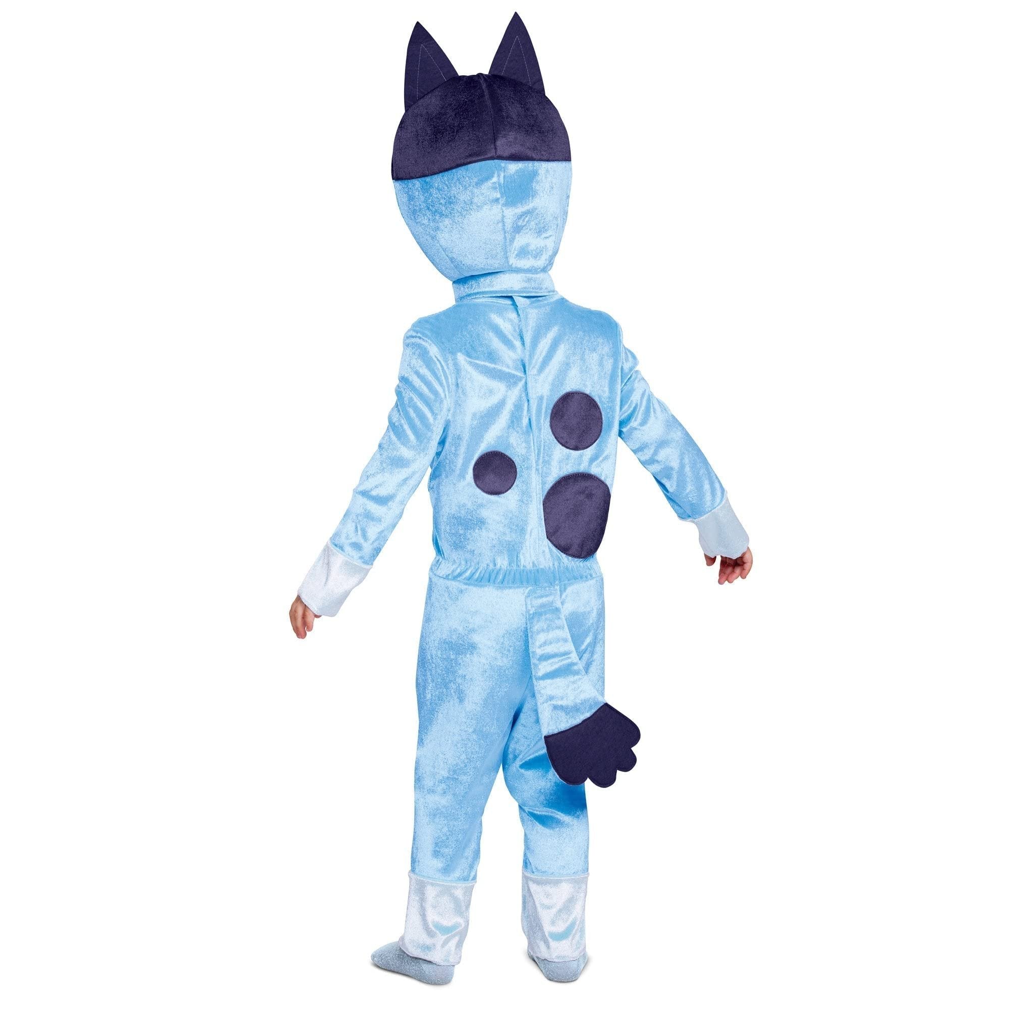 Disguise Bluey Costume for Kids, Official Bluey Character Outfit with Jumpsuit and Mask, Classic Toddler Size Small (2T)
