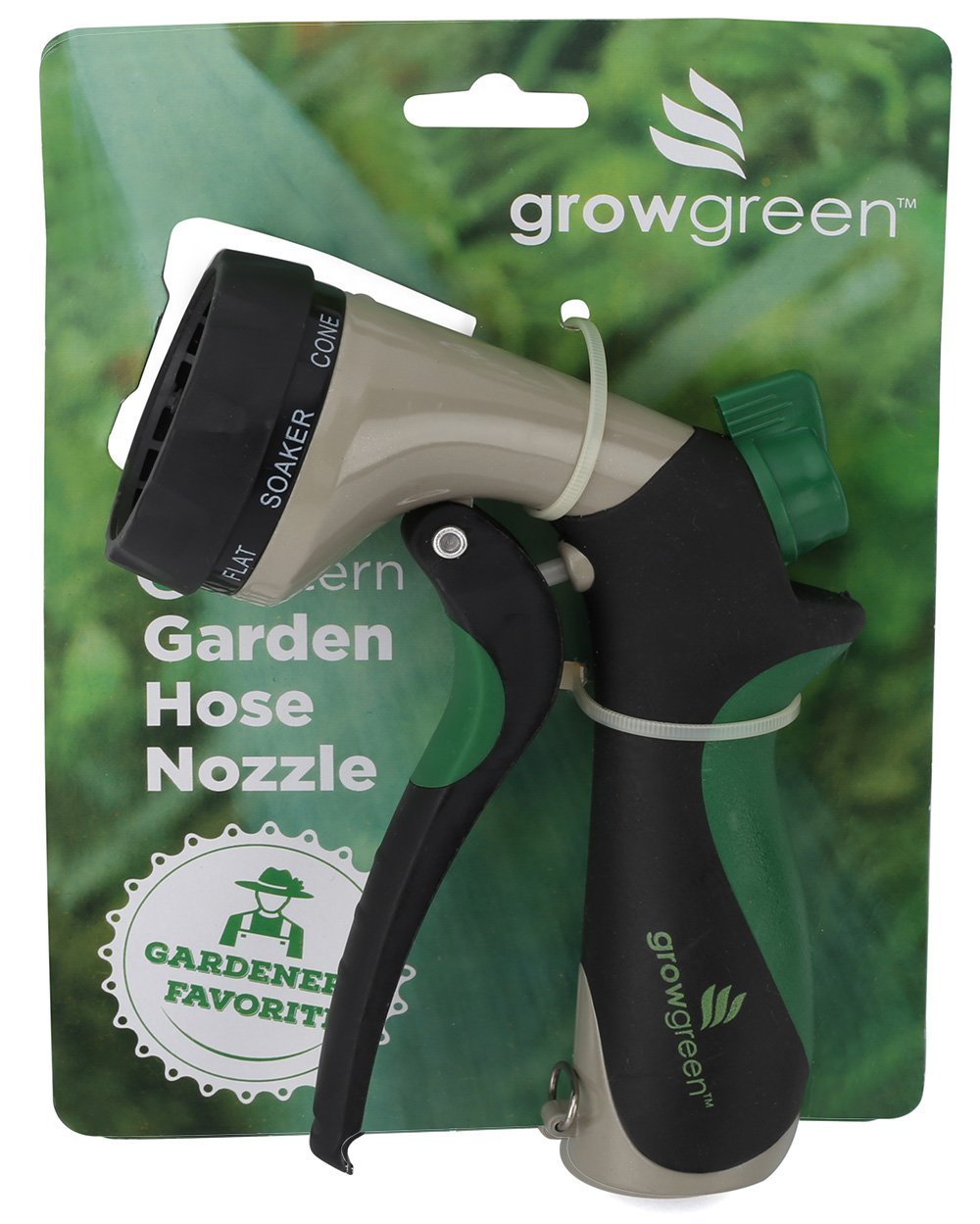 GrowGreen #1 Best Recommended Garden Hose Nozzle Heavy Duty 8-Way High Pressure Sprayer Water Hose Nozzle - Best Hand Sprayer with Convenient Grip
