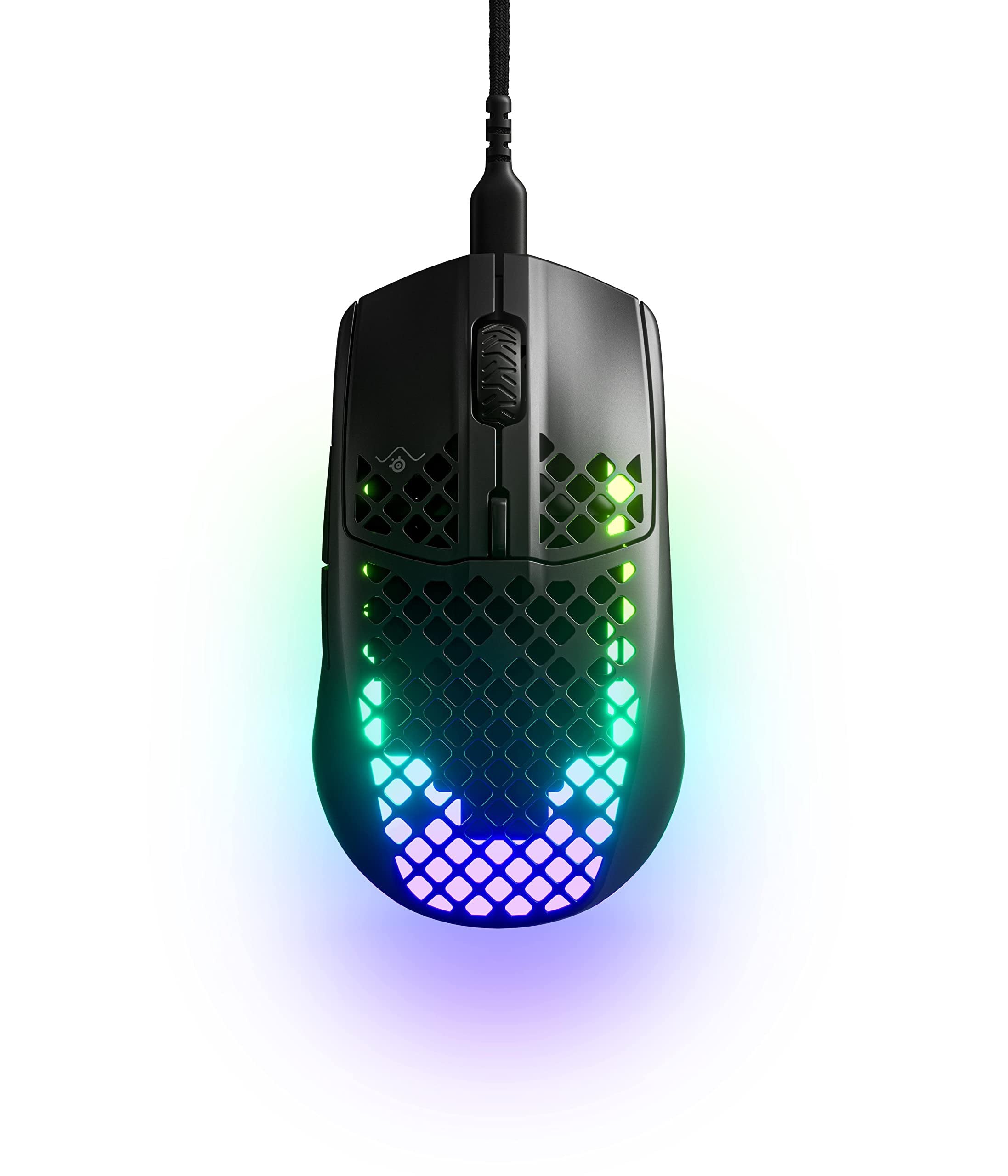 SteelSeries Aerox 3 - Super Light Gaming Mouse - 8,500 CPI TrueMove Core Optical Sensor - Ultra-Lightweight 59g Water Resistant Design - Universal USB-C connectivity - Onyx (Renewed)