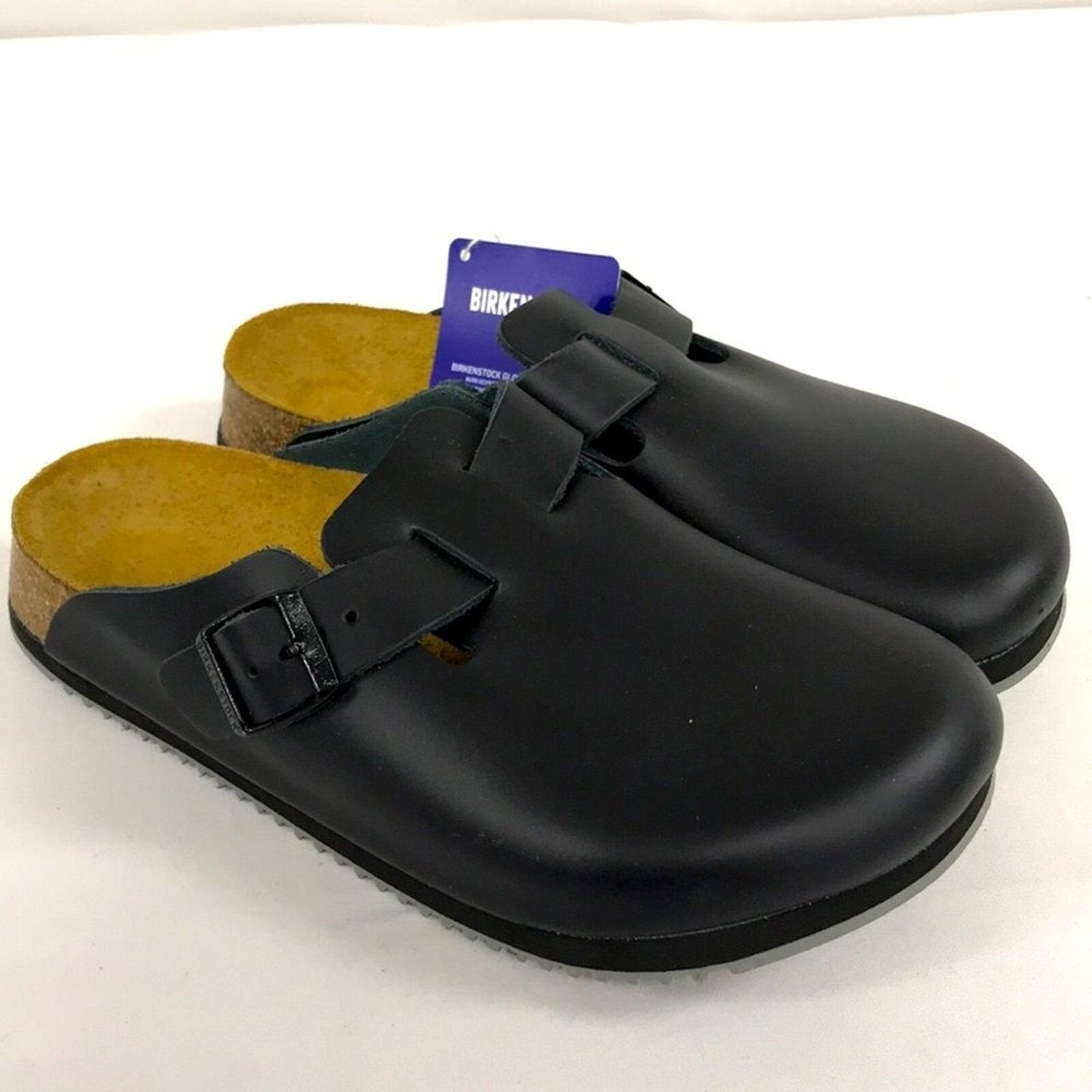 Birkenstock Professional Boston Super Grip Leather Slip Resistant Black 6 US
