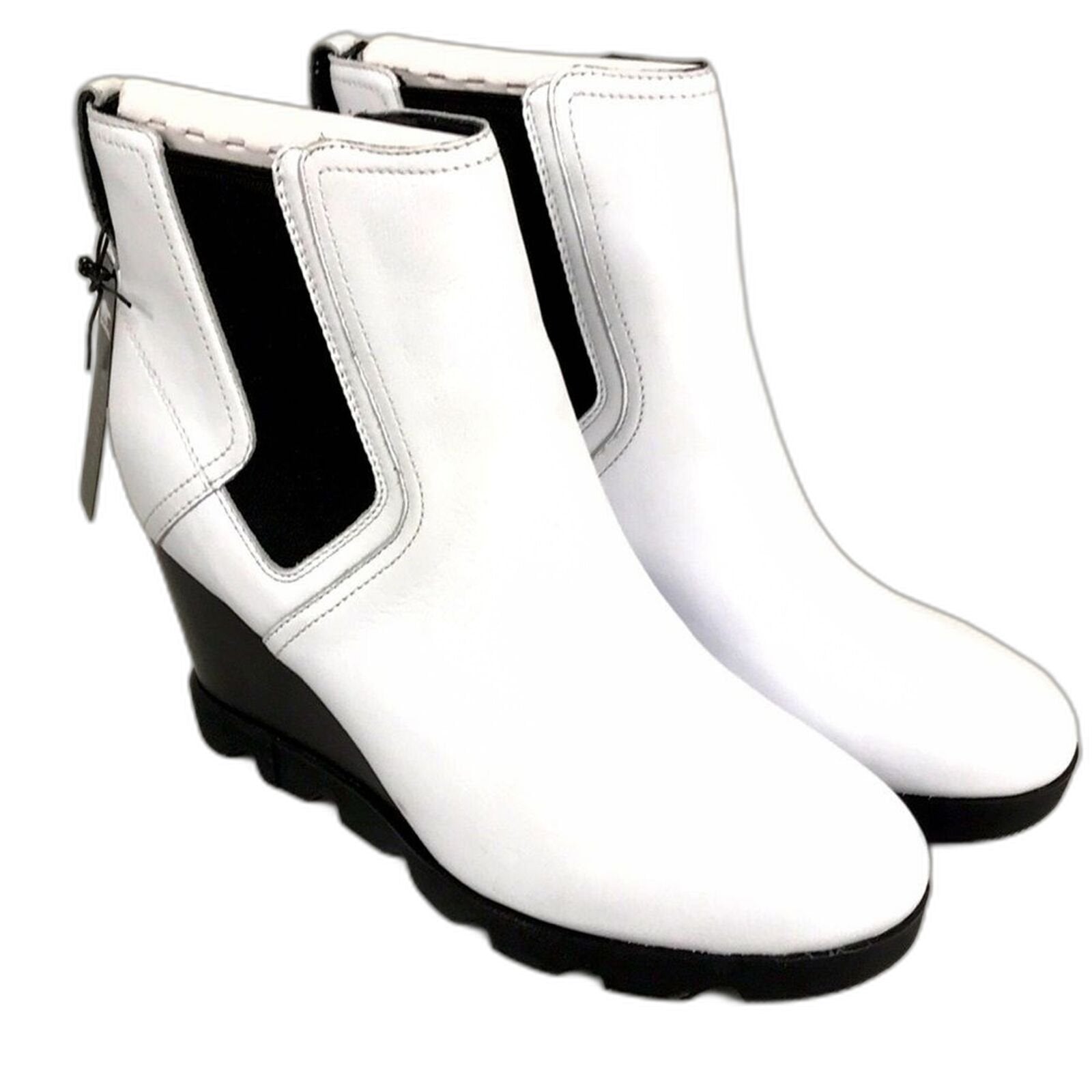 Sorel Womens Joan of Arctic Wedge III Chelsea Boot White Sea Salt 11 US