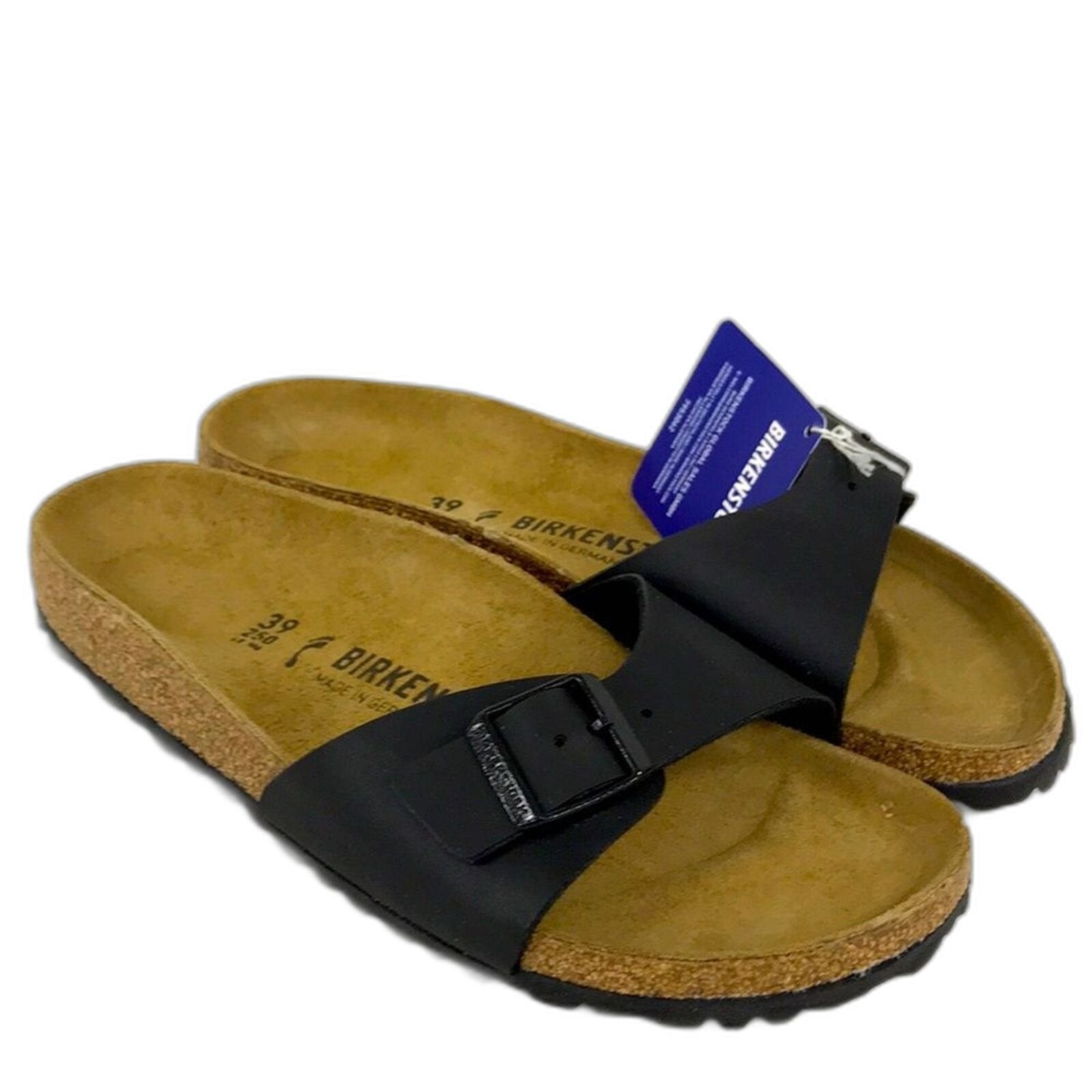 Birkenstock Womens Florida Soft Footbed Birko Flor Black Sandals 8 US