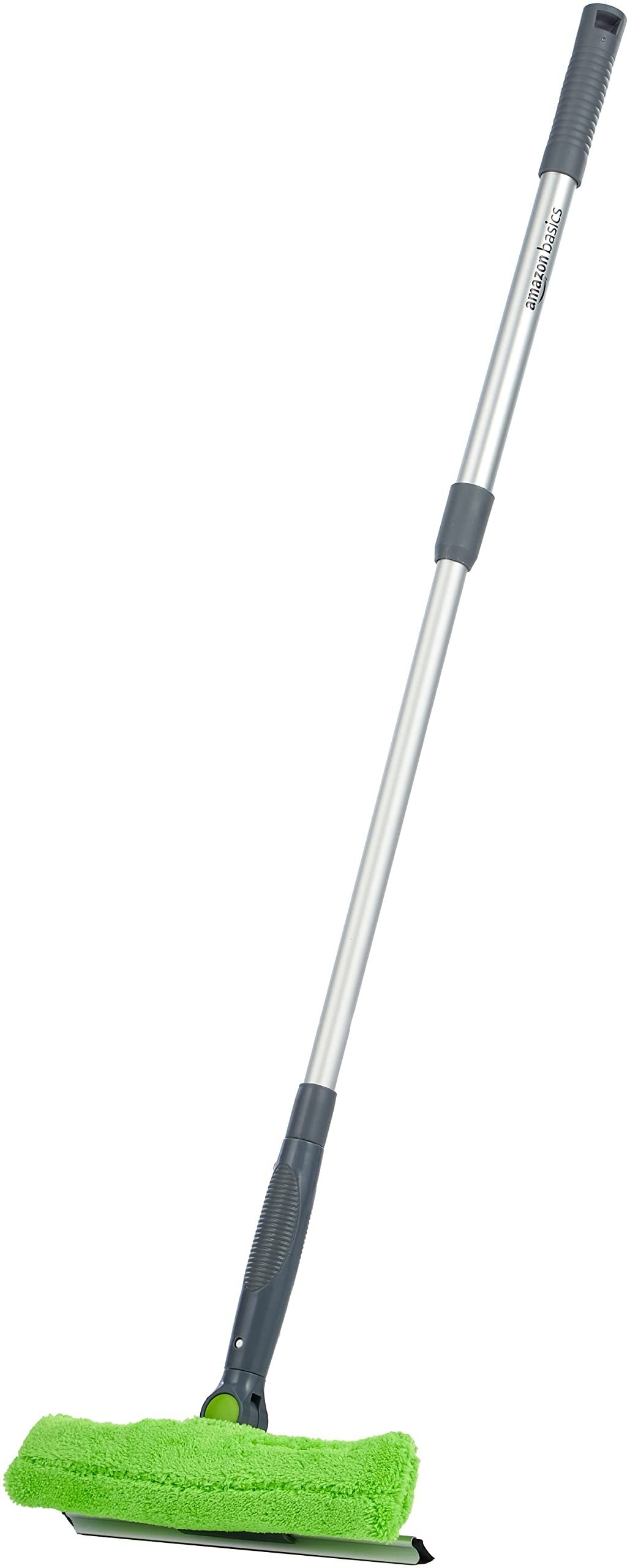 Amazon Basics Extendable Window Squeegee with Rotating Head, Green