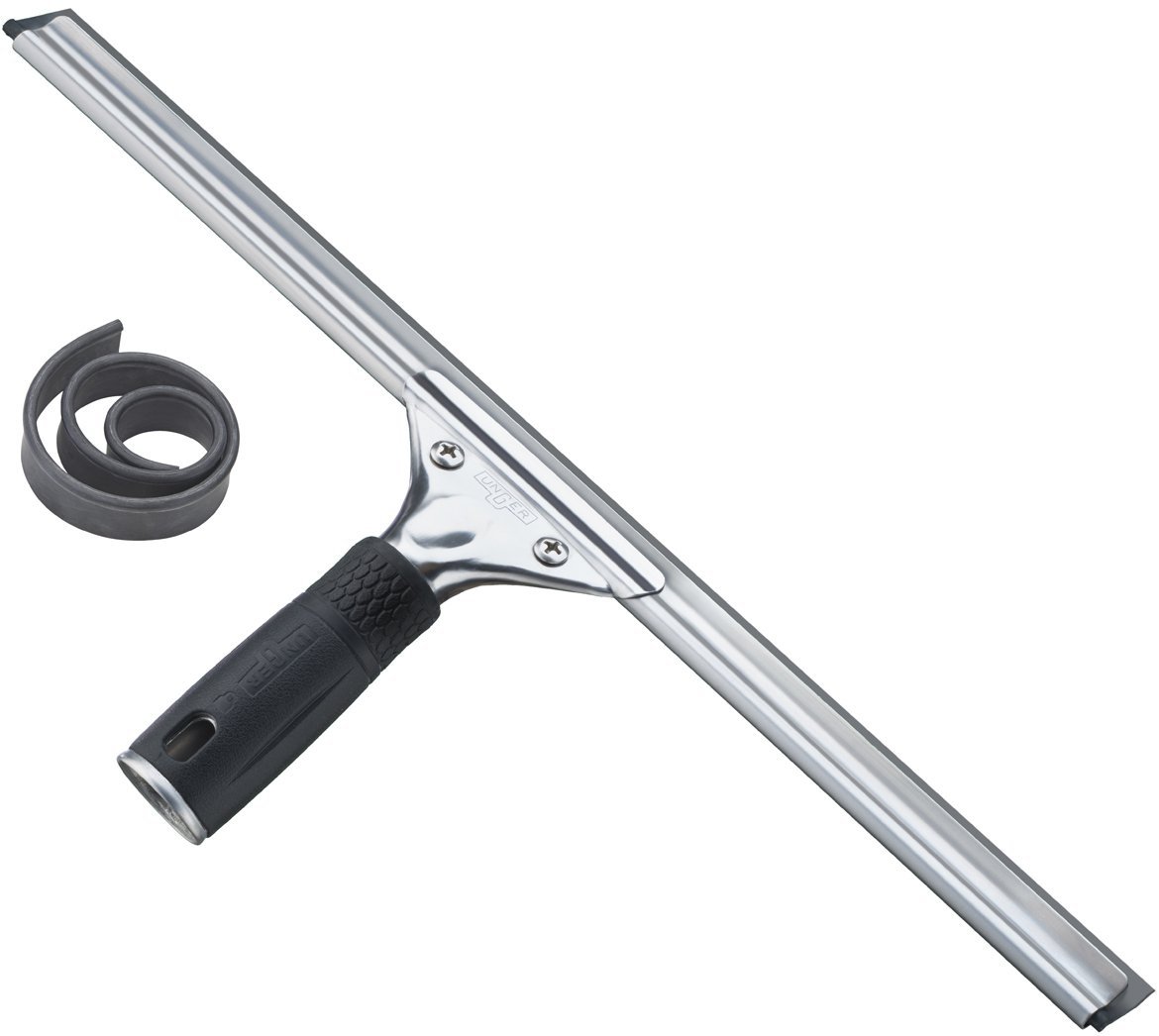 Unger Professional Steel Window and Glass Squeegee with Replacement Rubber, 16 Inch (Pack of 1)