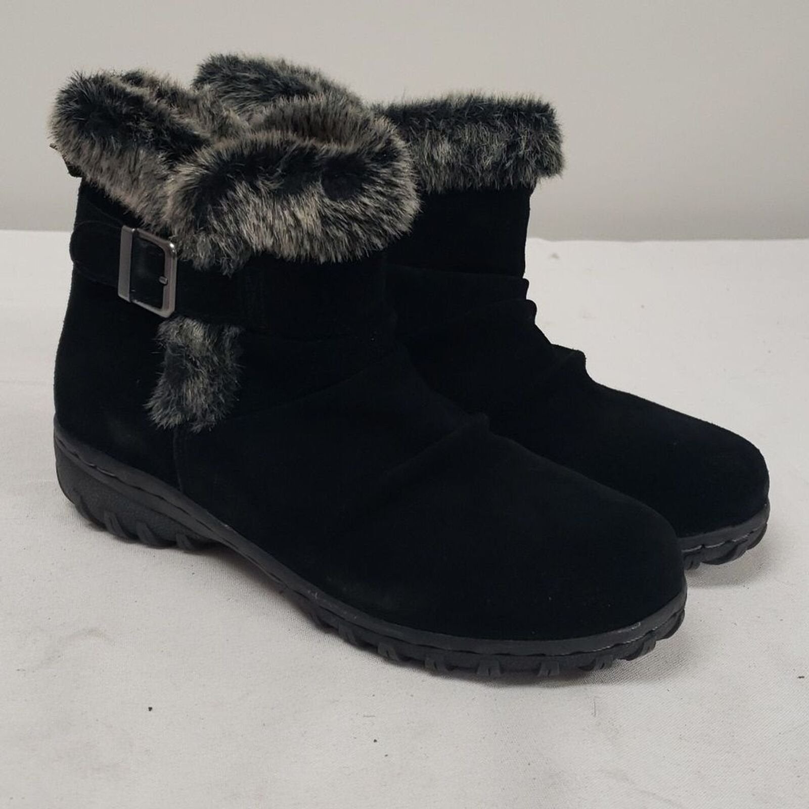 KHOMBU Lindsey Boots Suede Leather Black Womens Size 7