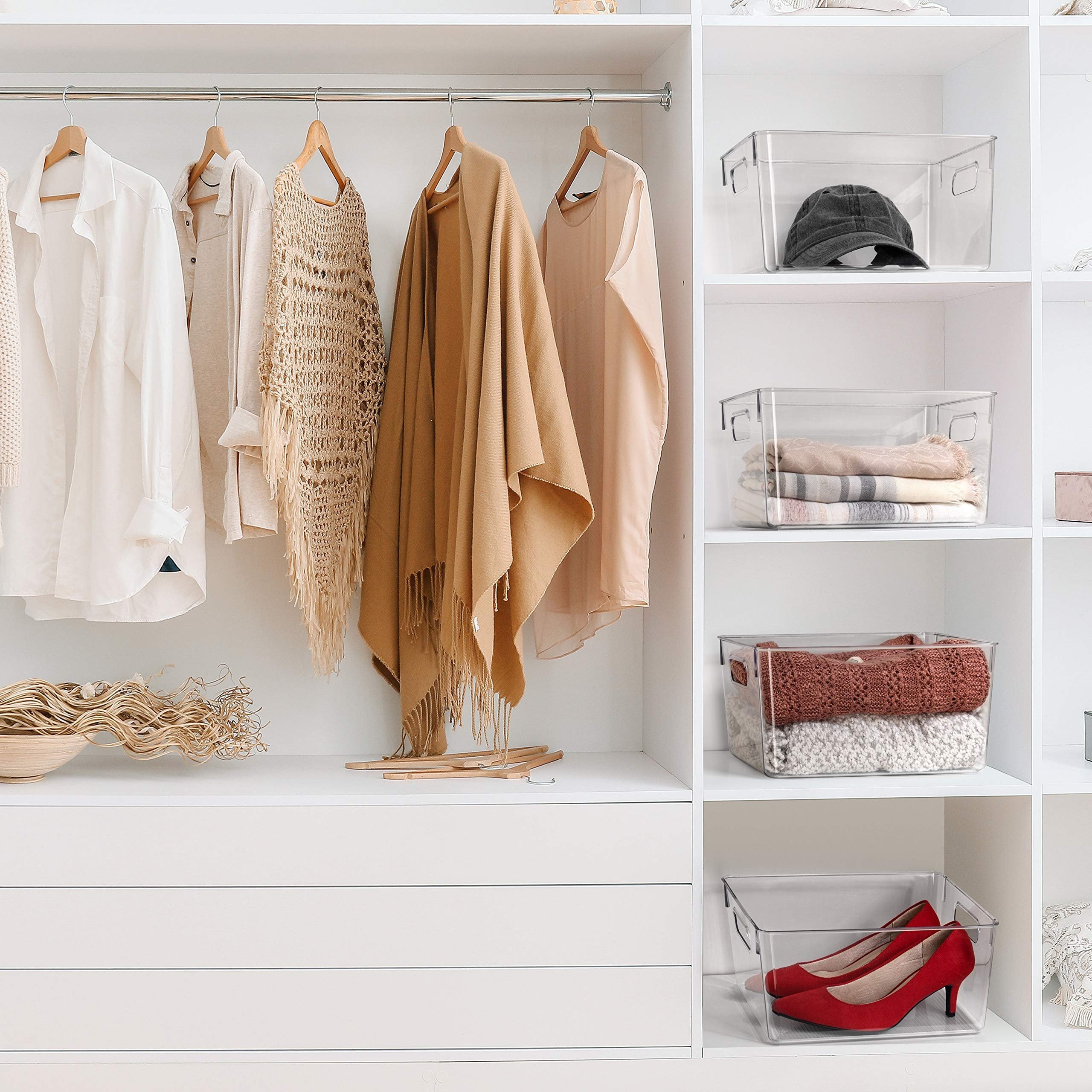 ClearSpace Plastic Storage Bins - Perfect Kitchen Organization or Pantry Storage - Fridge Organizer, Pantry Organization and Storage Bins, Cabinet Organizers