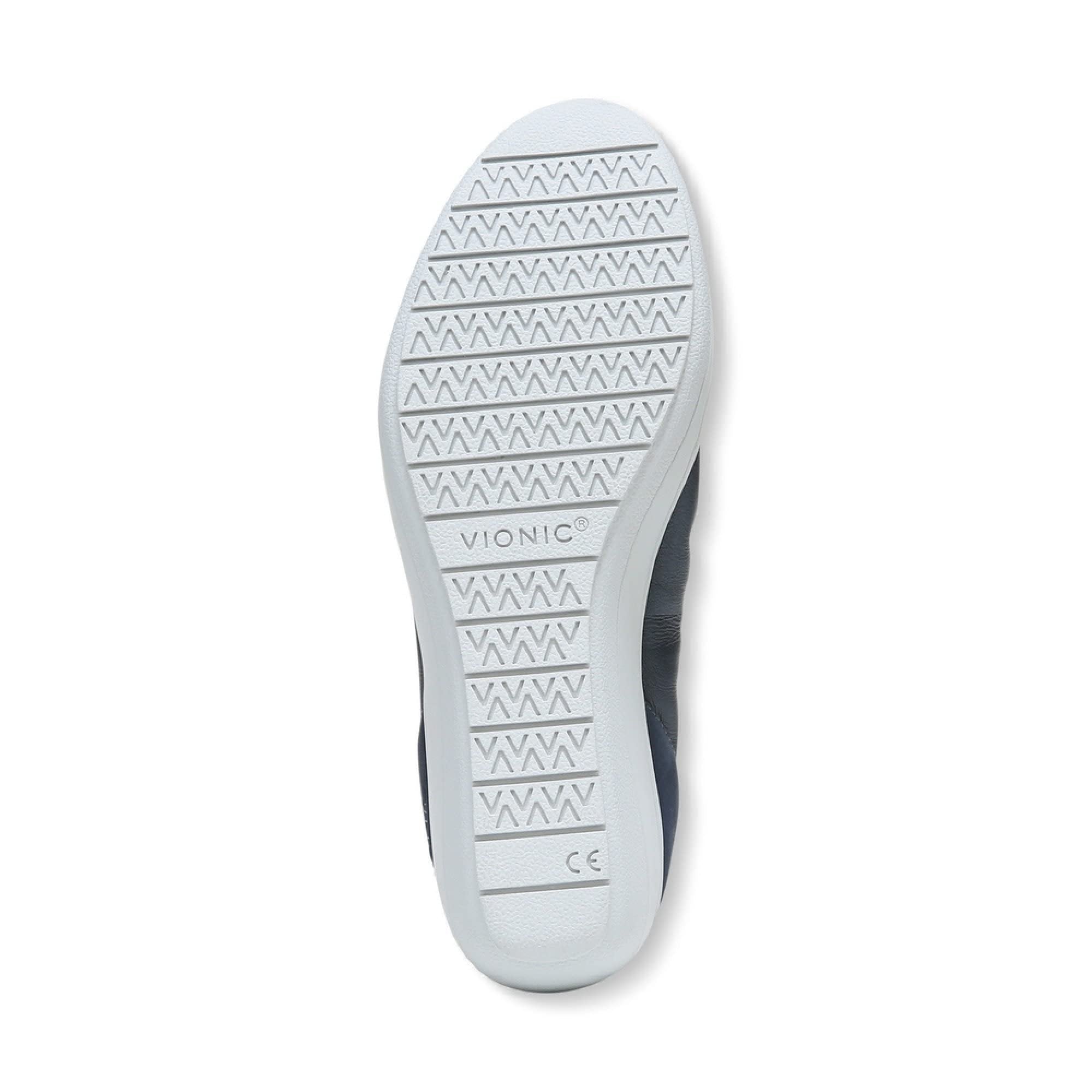 Vionic Jacey Women's Slip-on Wedge Shoe Black/black Leather - 7.5 Medium