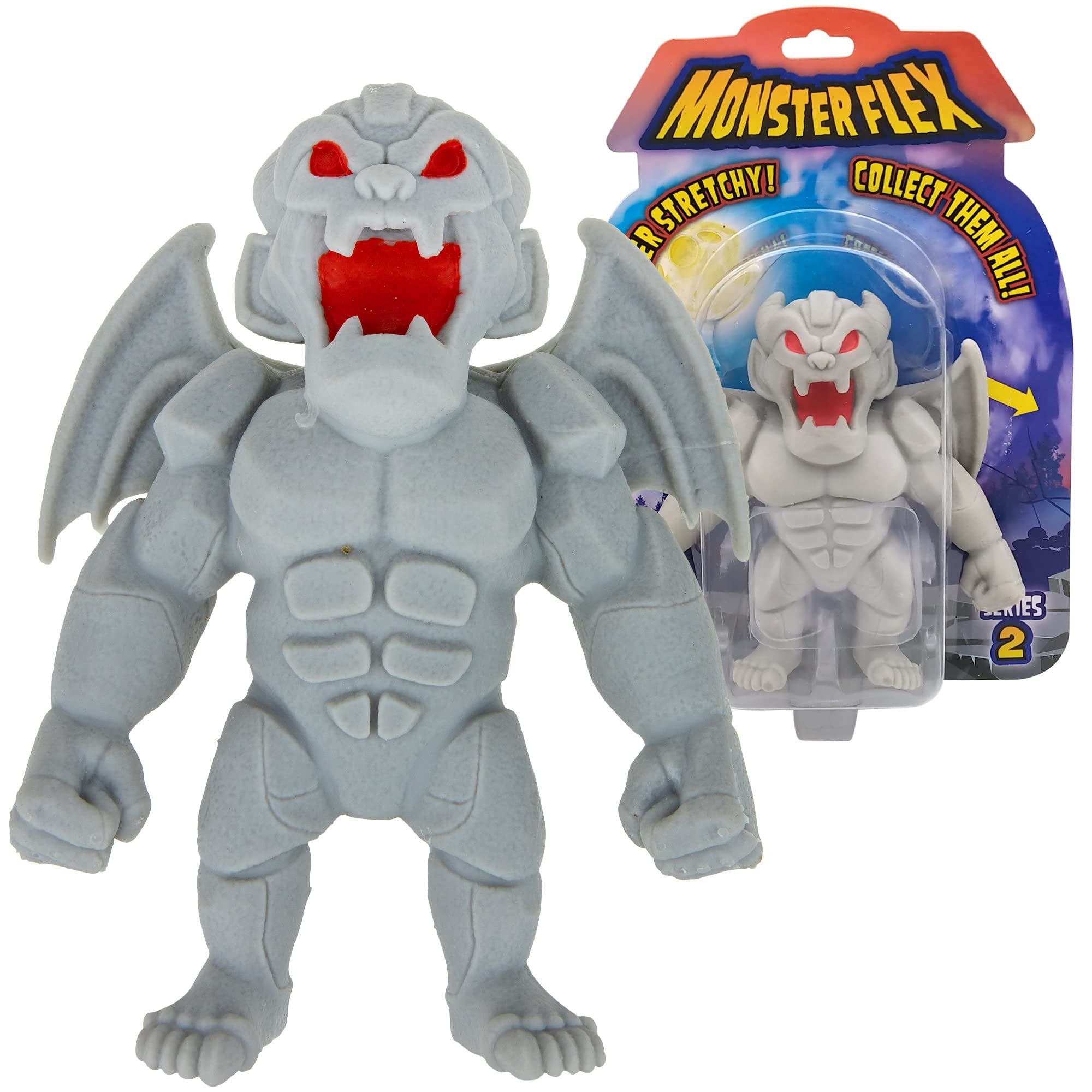 Monster Flex Stretchy Toys For Boys and Girls - 14 Unique Spooky Stretch Monsters, Monster Stretch Guy Toys For Kids Birthday Gift Party Favors Sensory Fidget Stress Toys for Kids, Series 2 (Gargoyle)