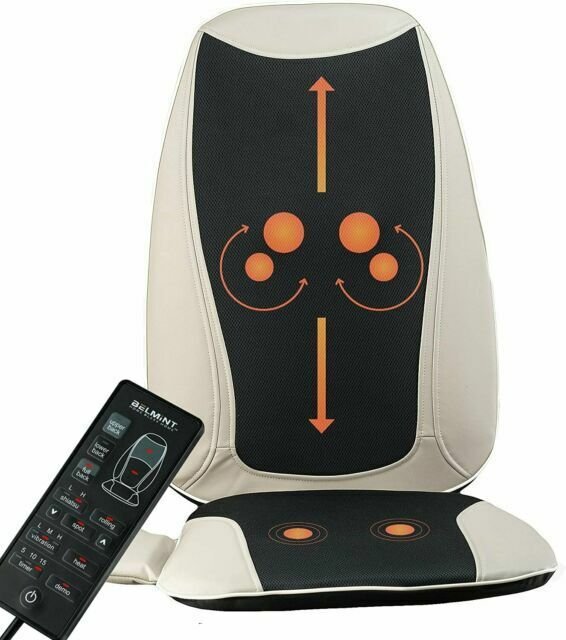 Belmint Back and Neck Massager Shiatsu Massage Chair Seat Cushion with Heat