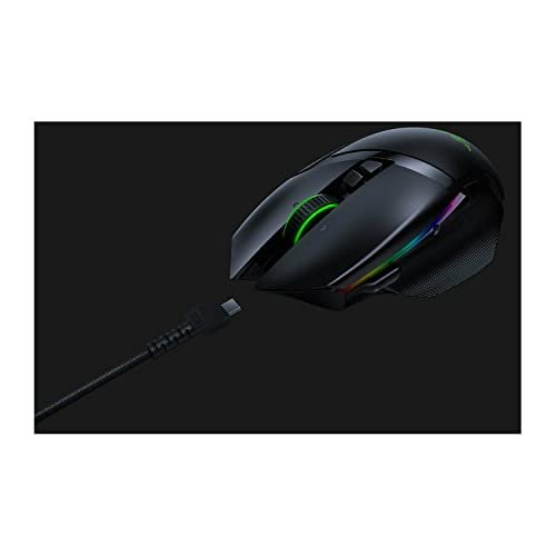 Razer Basilisk Ultimate Hyperspeed Wireless Gaming Mouse 20K DPI Optical Sensor Chroma RGB 11 Programmable Buttons Includes Charging Dock (Renewed)