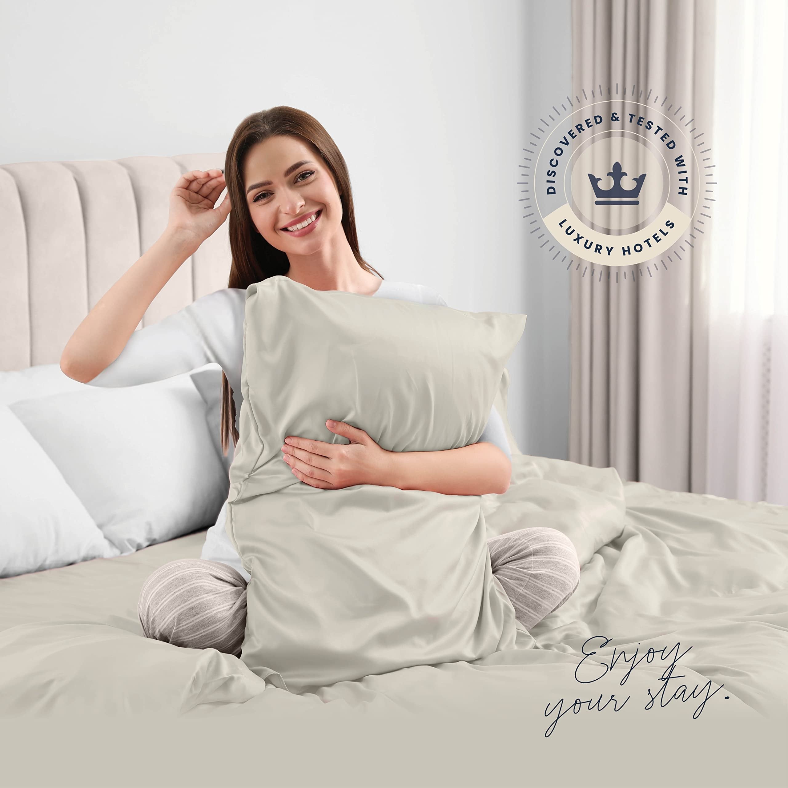 BELADOR Silky Soft King Sheet Set - 6 Piece Bed Sheets for King Size Bed, Secure-Fit Deep Pocket Sheets with Elastic, Breathable Hotel Sheets & Pillowcase Set, Wrinkle Free Oeko-Tex Sheets