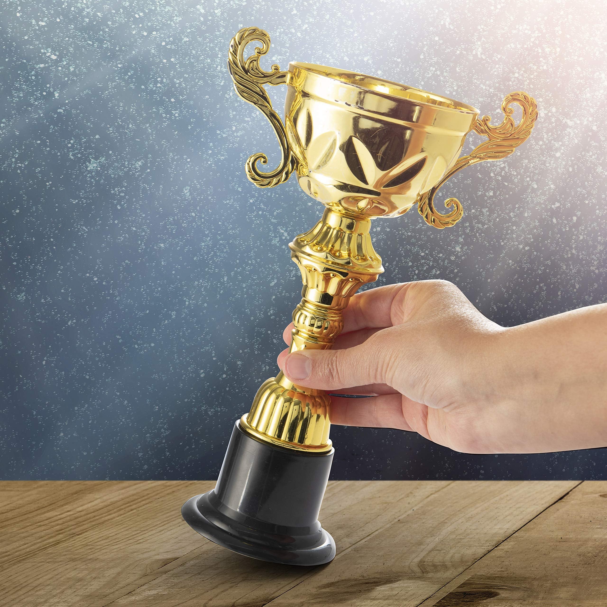 PREXTEX 2pc Golden Statues Trophy Award - Awards and Trophies for Party Celebrations, Award Ceremonies, and Appreciation Gifts - Ideal for Competitions, Rewards, and Party Favors for Kids & Adults