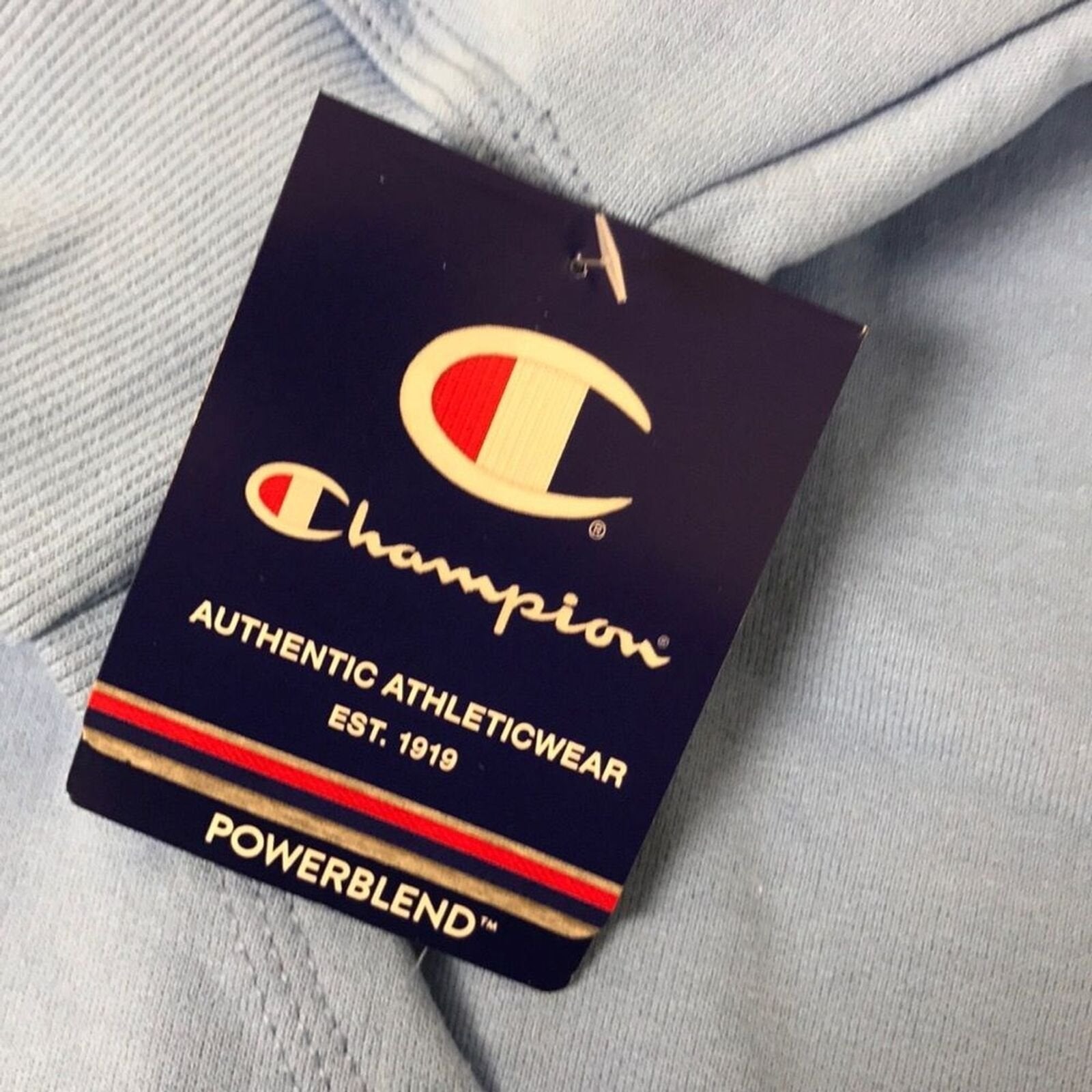 Champion Powerblend Sweatshirt Pullover Hoodie Swiss Blue Mens Size 4XL 4X
