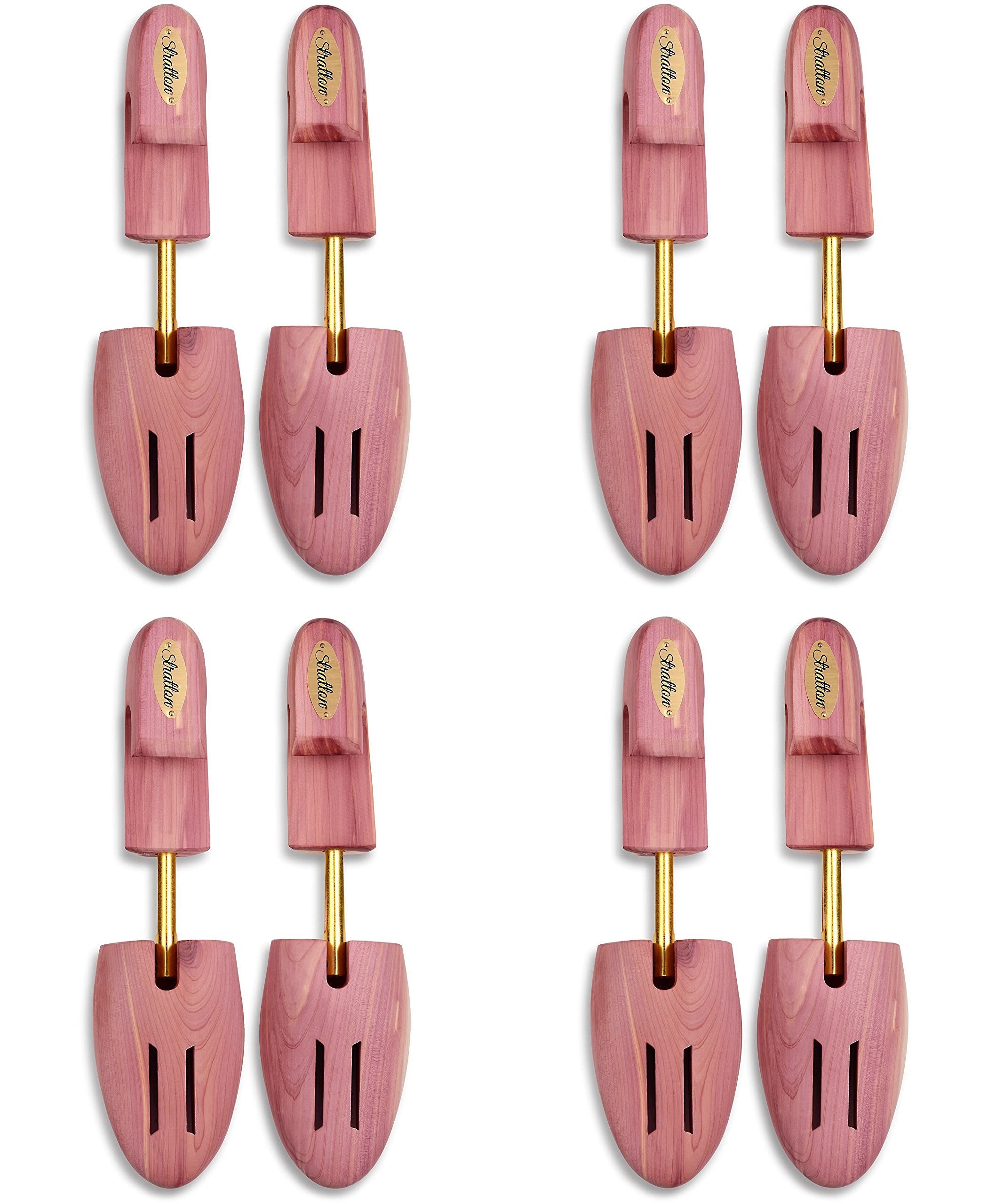 Stratton CEDAR SHOE TREE VALUE-PACK FOR MEN | GROWN IN USA | GREAT GIFT FOR MEN (X-Large (Fits Shoe Sizes 12-14), 4 PACK)