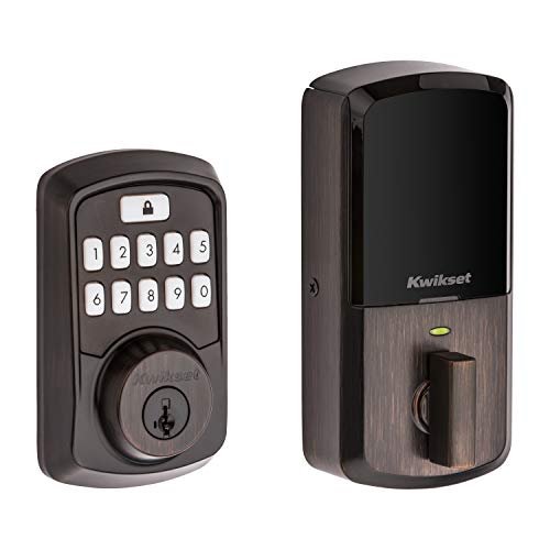 Kwikset 99420-002 Aura Bluetooth Programmable Keypad Door Lock Deadbolt Featuring SmartKey Security, Venetian Bronze