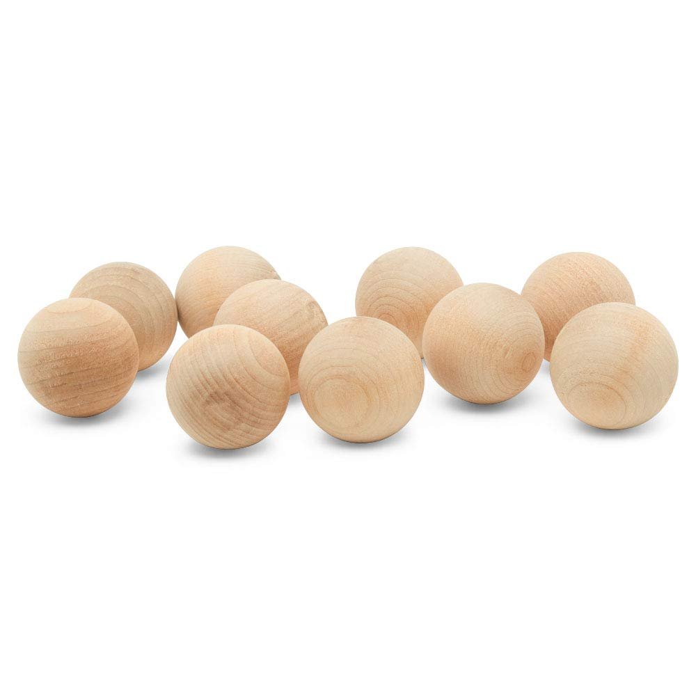 1-1/2 inch Wooden Round Balls, Bag of 50 Unfinished Wood Round Balls, Hardwood Birch Sphere Orbs for Crafts and DIY Projects, Woodworking (1-1/2 inch Diameter) by Woodpeckers