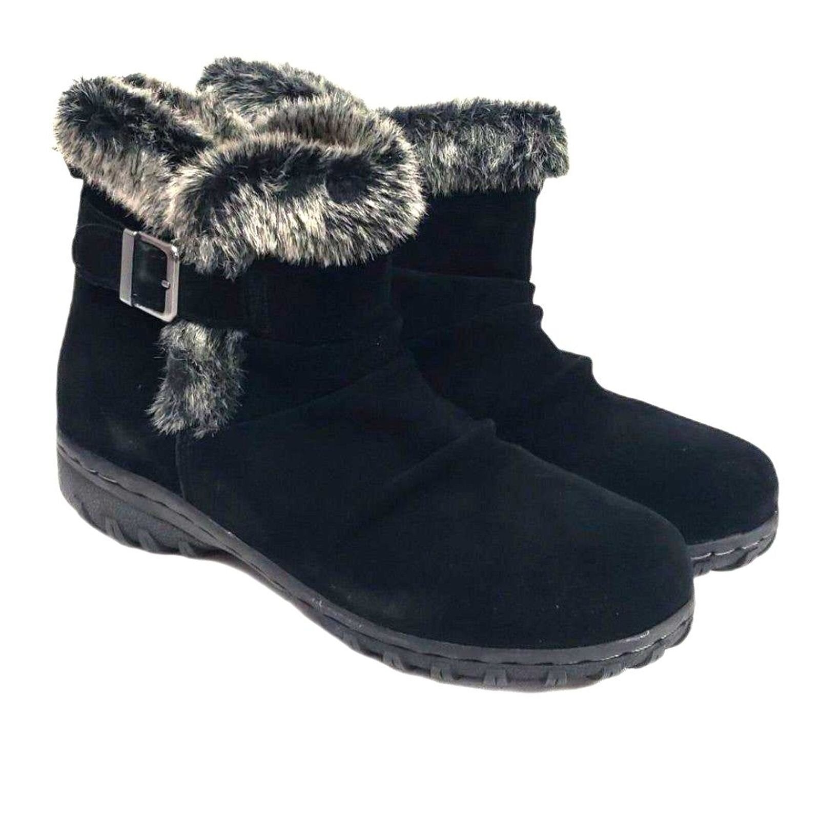 KHOMBU Lindsey Boots Suede Leather Black Womens Size 7