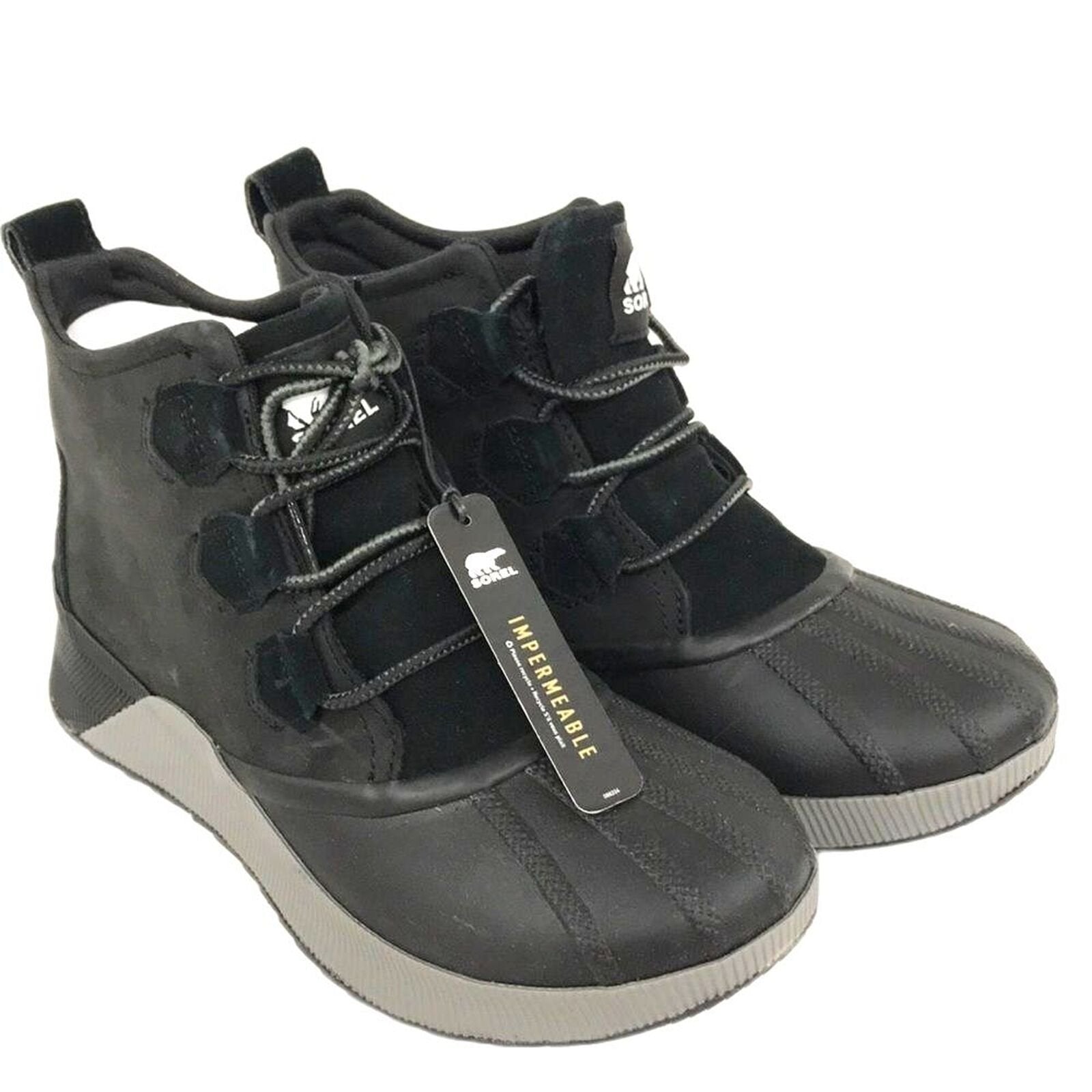 Sorel Womens Out N About III Classic Waterproof Boots Black Grill Size 10 US