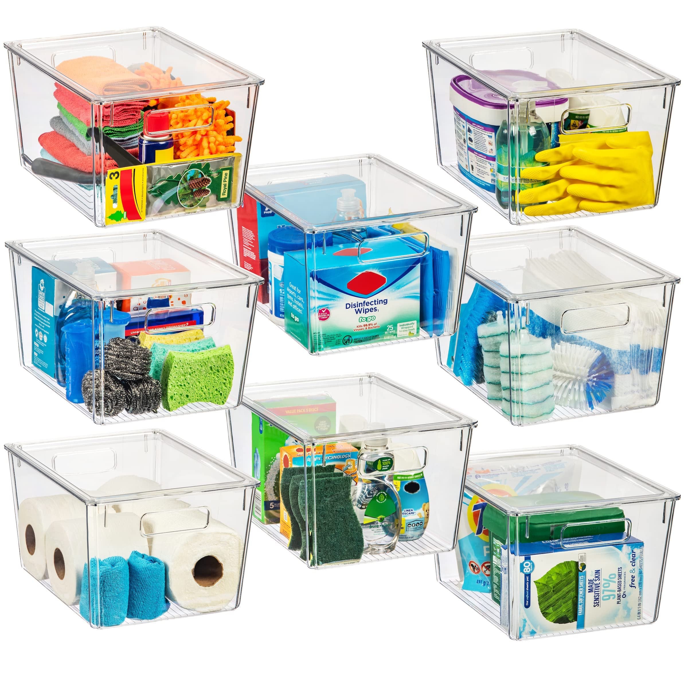 ClearSpace Plastic Storage Bins with Lids X-Large - Perfect Kitchen Organization or Pantry Storage - Fridge Organizer, Pantry Organization and Storage Bins, Cabinet Organizers