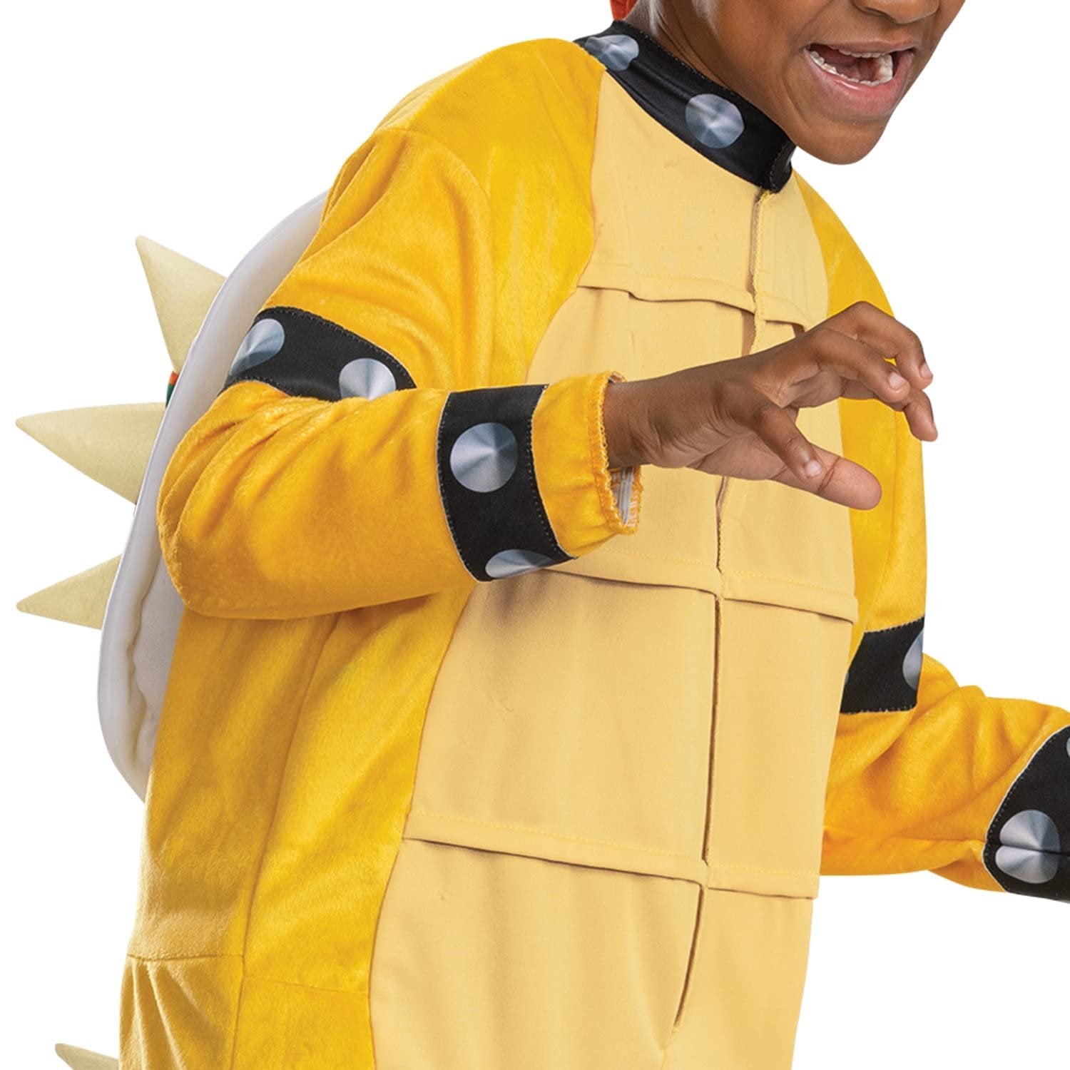Bowser Costume Hooded Jumpsuit, Official Super Mario Character Costume for Kids, Size (10-12)