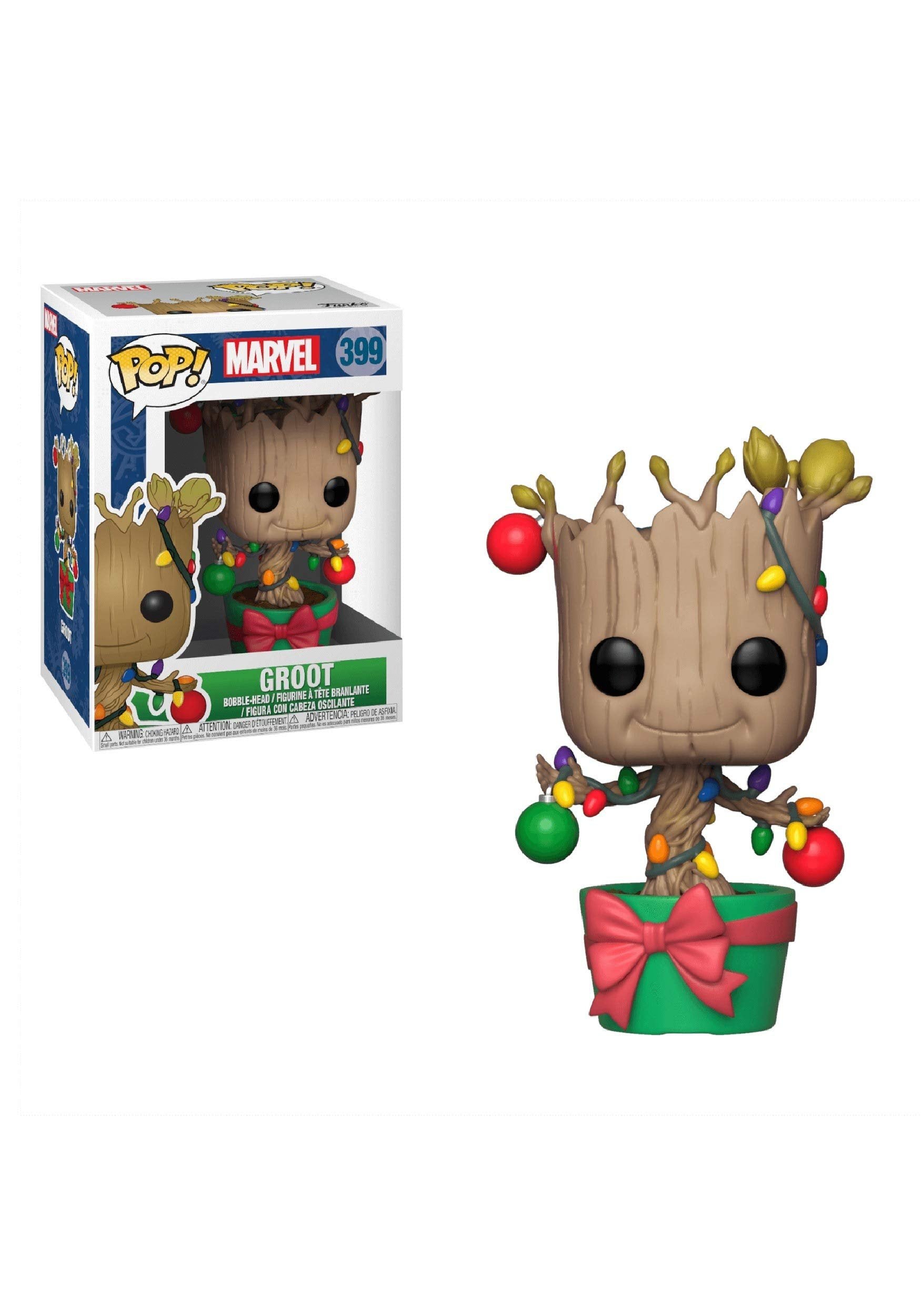 Funko Pop Marvel: Holiday, Guardians of The Galaxy - Groot Collectible Figure, Multicolor