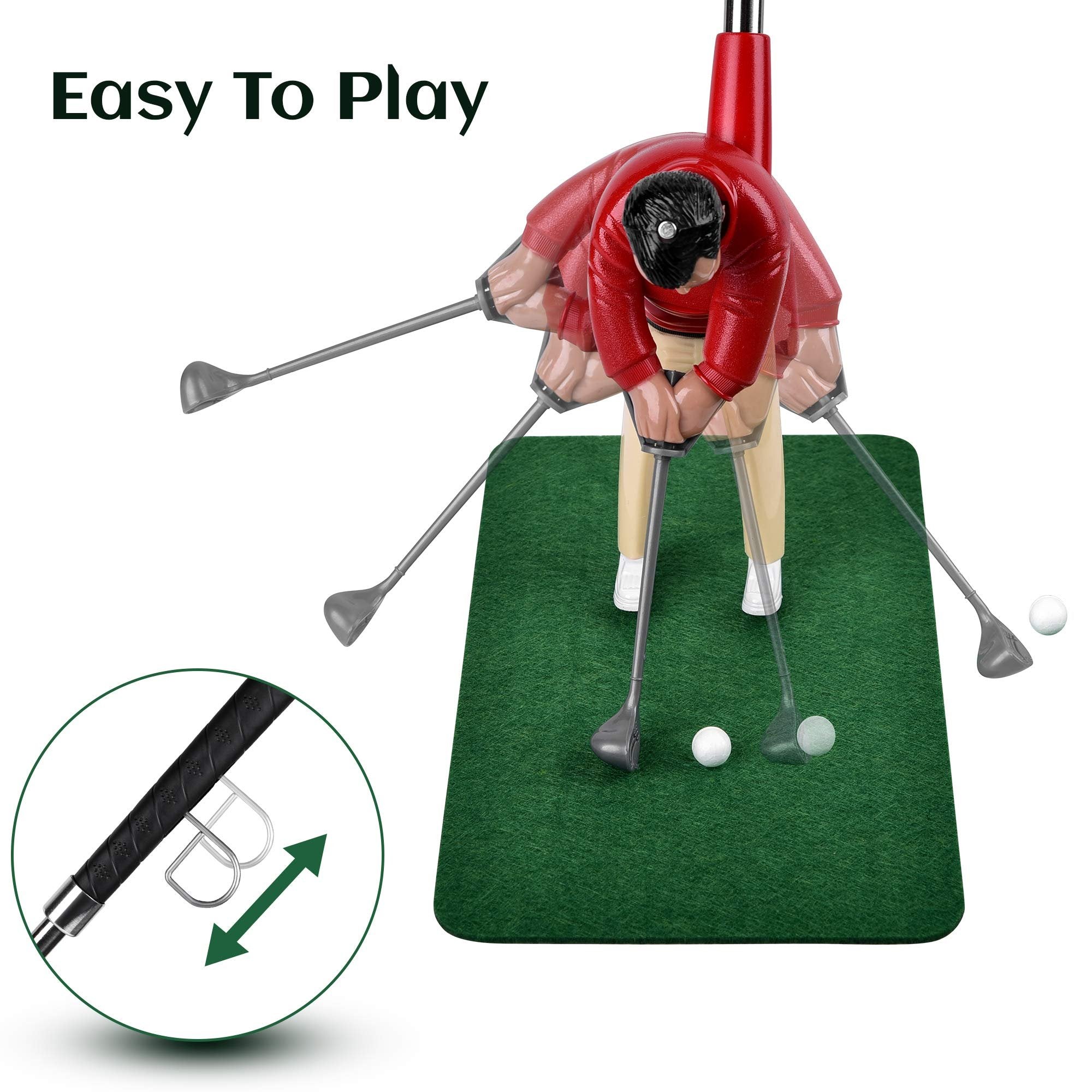 Abco Tech Mini Golfing Man Indoor Golf Kit - Golf Course Backyard Set - Complete Mini Golf for Home - Easy to Set Up and Play - Lightweight & Compact - Portable Mini-Golf Course