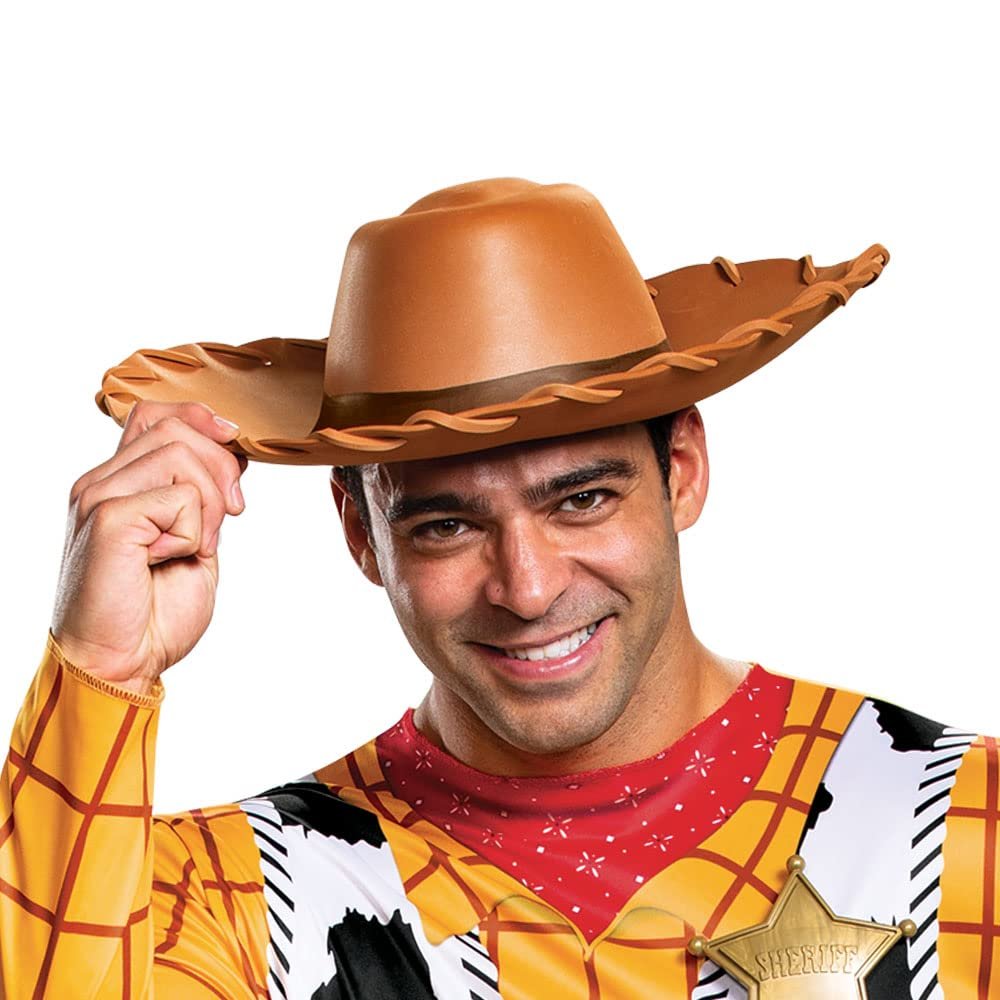 Disguise Men's Disney Pixar Toy Story and Beyond Woody Classic Costume, Yellow/Black/White/Brown, X-Large