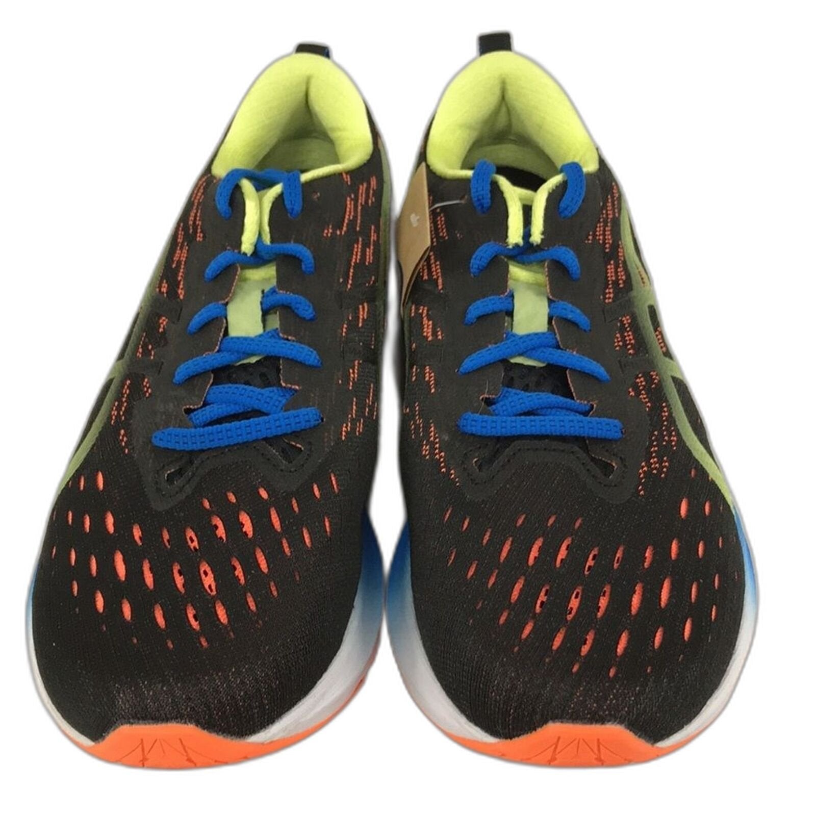 ASICS Mens NOVABLAST 2 Running Shoes Black Shocking Orange 11 US