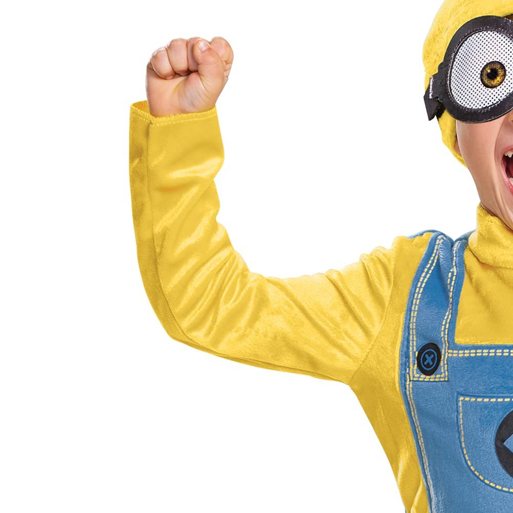 Bob Minions Costume for Toddler, Official Minion Jumpsuit for Kids, Classic Size Small (2T) Multicolored